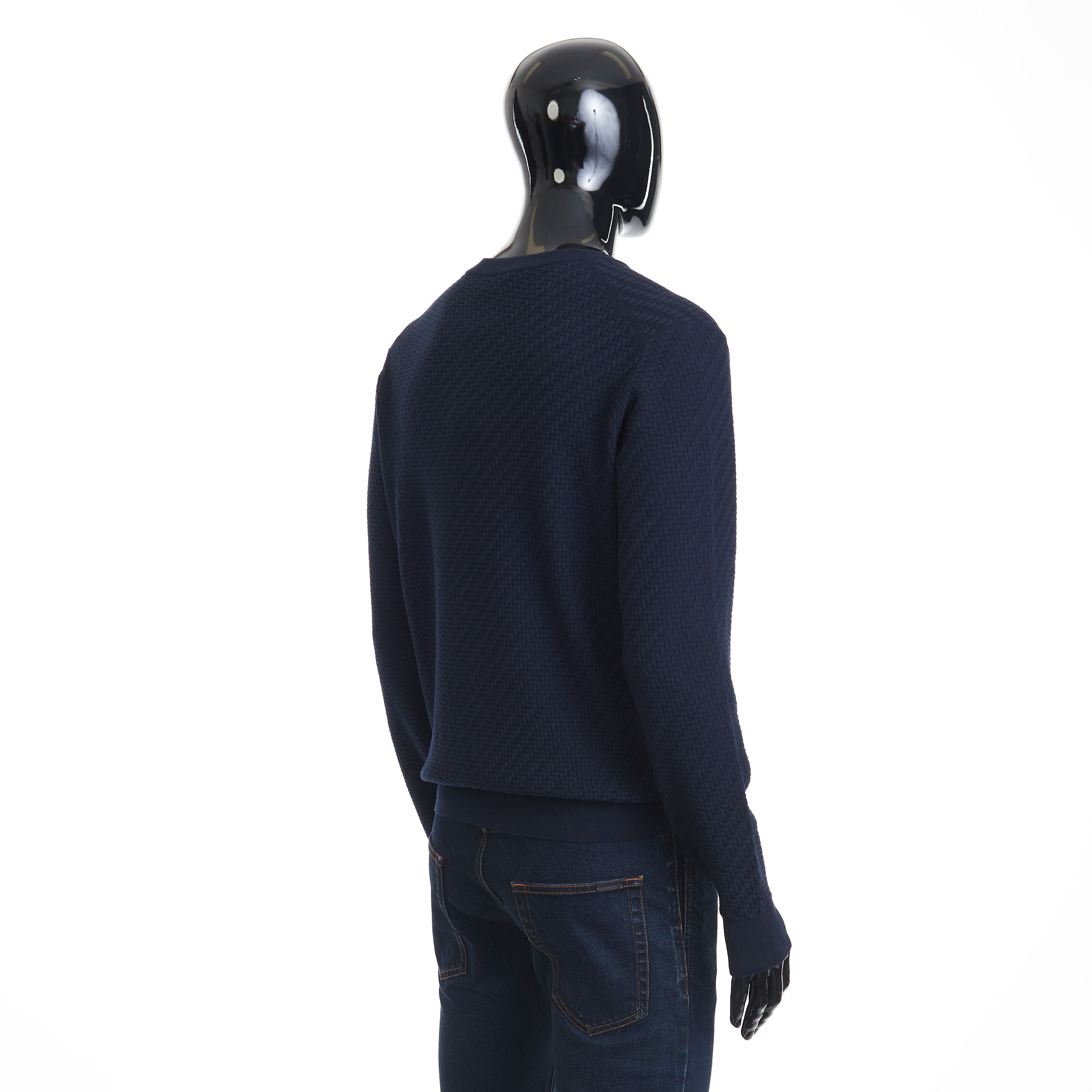 Brioni Navy Blue Crewneck Sweater Size US L / EU 52-54 / 3 - 5 Thumbnail