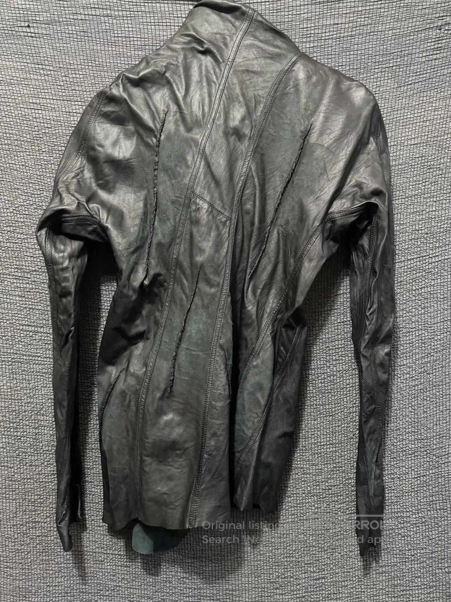 Sandrine Philippe dark avant-garde leather jacket. Size US L / EU 52-54 / 3 - 2 Thumbnail