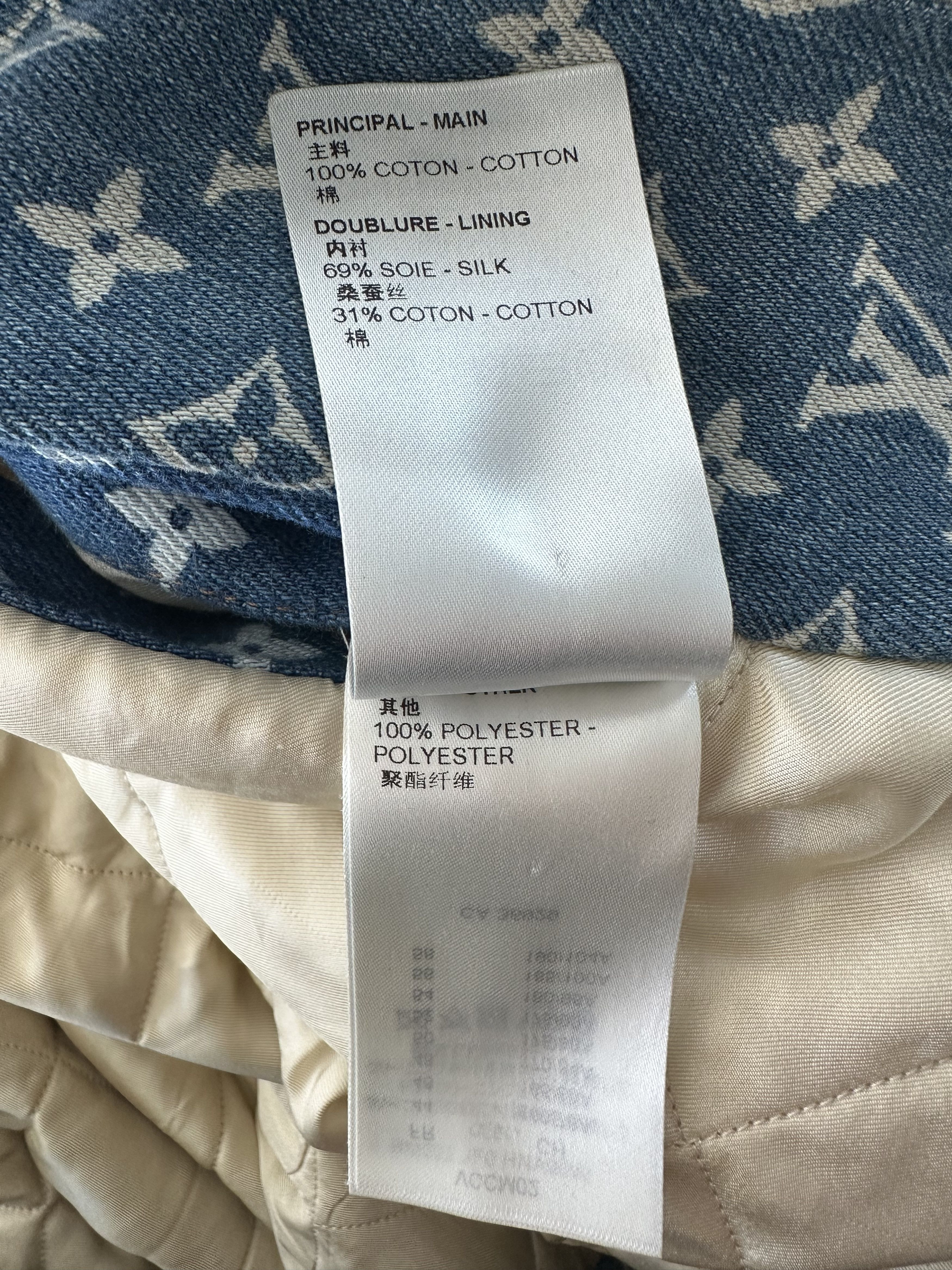 Louis Vuitton Blue Monogram Distressed Floral Workwear Jacket Size US XL / EU 56 / 4 - 5 Thumbnail