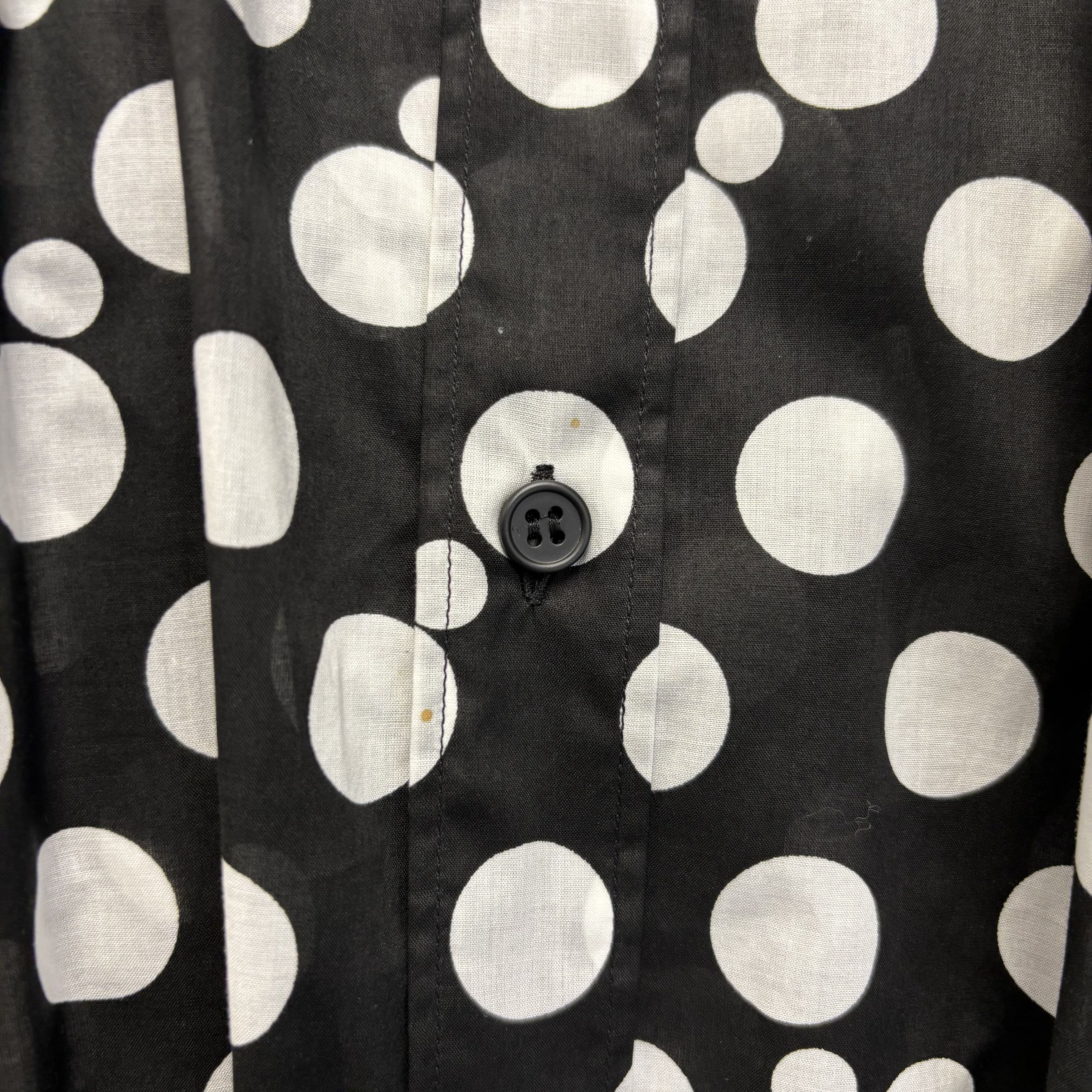 Saint Laurent Paris Saint Laurent Black & White Polka Dots Shirt Size US XL / EU 56 / 4 - 5 Thumbnail