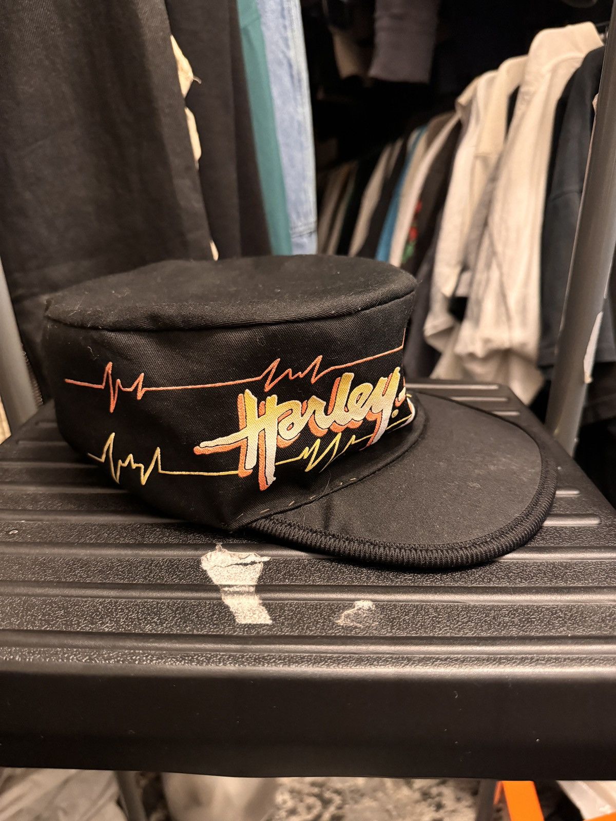 Harley Davidson 90s Harley Davidson Lightning Hat Cap ERD Grunge Biker WCC Size ONE SIZE - 5 Thumbnail