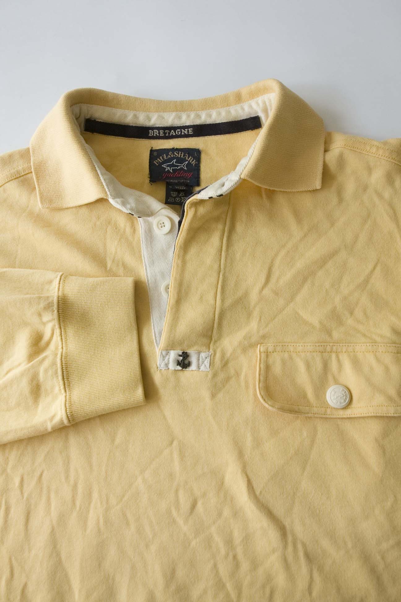 Paul & Shark Paul & Shark Rugby Polo Long Sleeve Sweater Size L Yellow Size US L / EU 52-54 / 3 - 5 Thumbnail