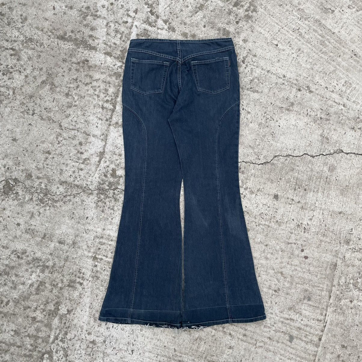 Y/Project Vintage Women’s Junlian Flared Crazy Jeans Size L 00s USA Size 27" / US 4 / IT 40 - 2 Thumbnail