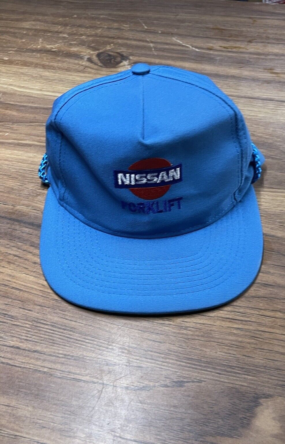 Vintage Nissan Forklift Trucker Vtg Blue Wearguard Embroidered Hat Size ONE SIZE - 9 Thumbnail