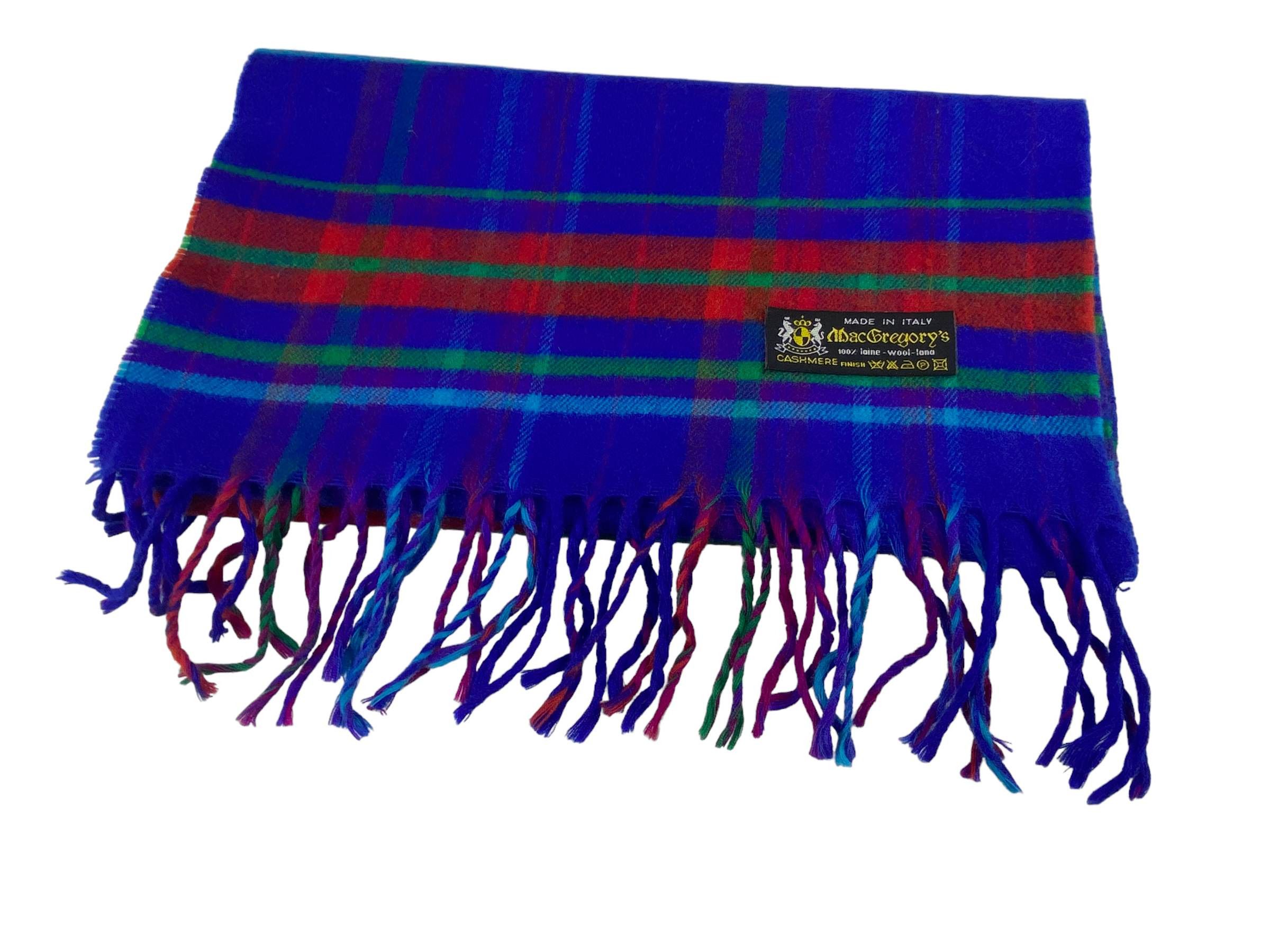 Designer × Vintage Mac Gregory's Pure Lambswool checkered Vintage Scarf Size ONE SIZE - 3 Thumbnail