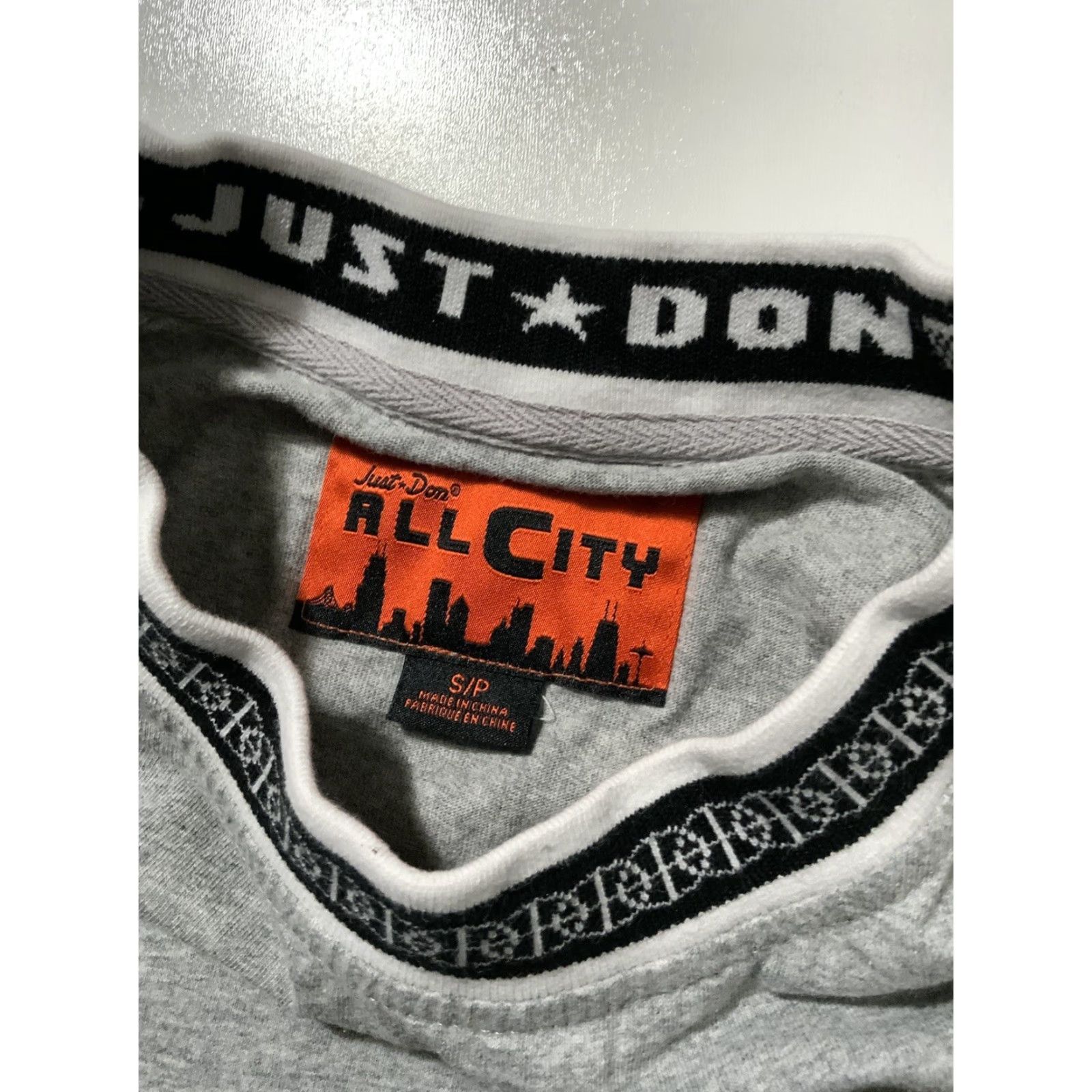 Just Don Just Don All City Basketball Gray Heather Gray Embroidered S/S T-Shirt Sz. S Mens Shirt Size US S / EU 44-46 / 1 - 6 Thumbnail