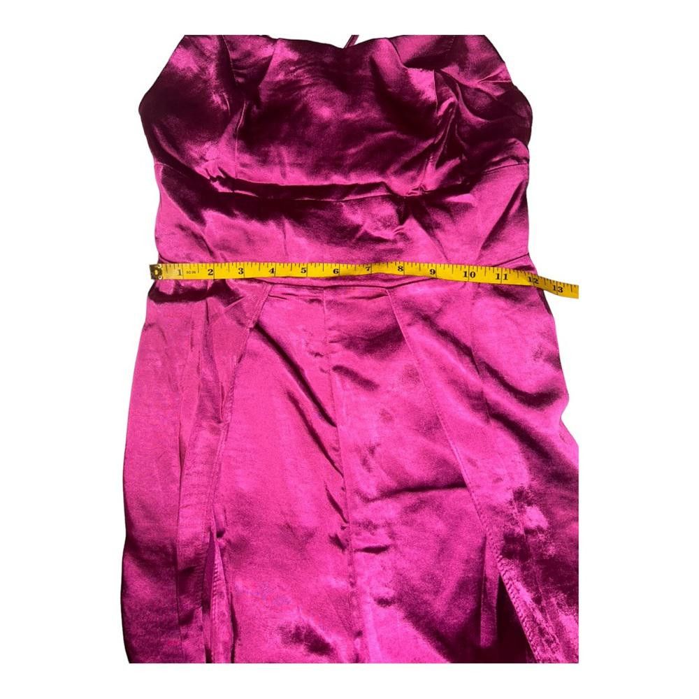 Lulus Lulus NWT Passionate Perfect PinkSatin Split-Leg Jumpsuit XS Size 26" / US 2 / IT 38 - 6 Thumbnail