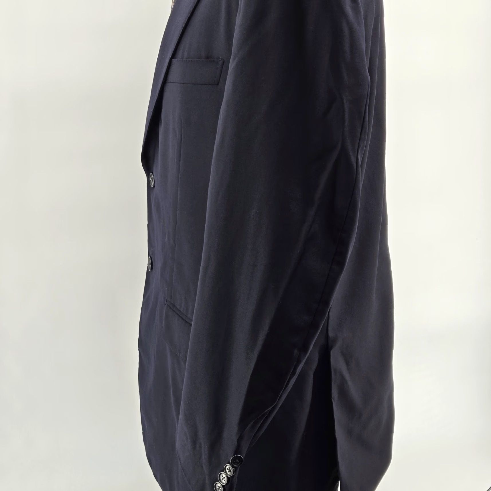 Ermenegildo Zegna Ermenegildo Zegna Navy Blue Wool Blazer 54R Two-Button Notch Lapel Mens Sport Coat 2 Piece Blazer Cupro Lined Wool/Cupro/Viscose Size 54R - 7 Thumbnail