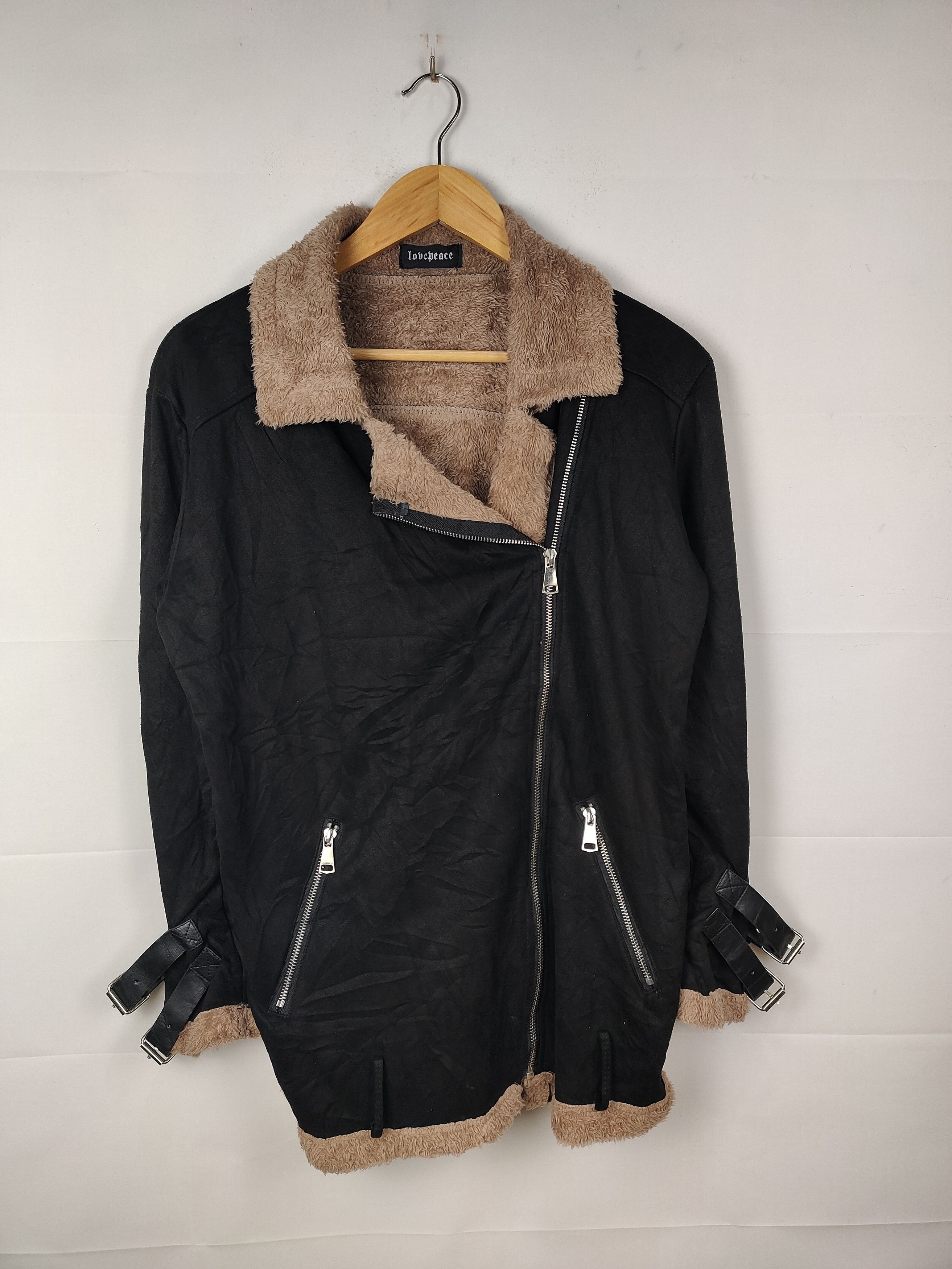 Seditionaries Lovepeace faux-suede jacket with faux-fur lining punk-style Size US L / EU 52-54 / 3 - 1 Thumbnail