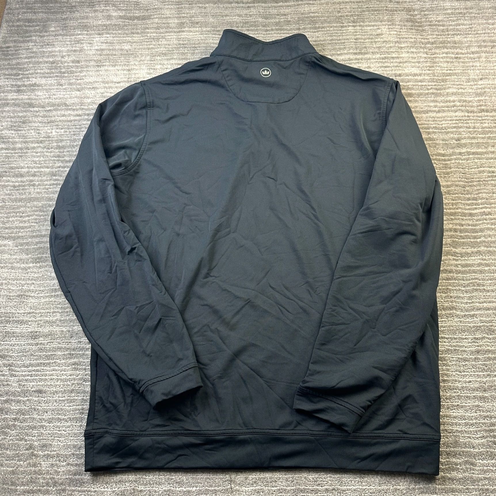 Peter Millar Sweater Mens XL Black Quarter Zip Bear Lakes CC Crown Sport Perth