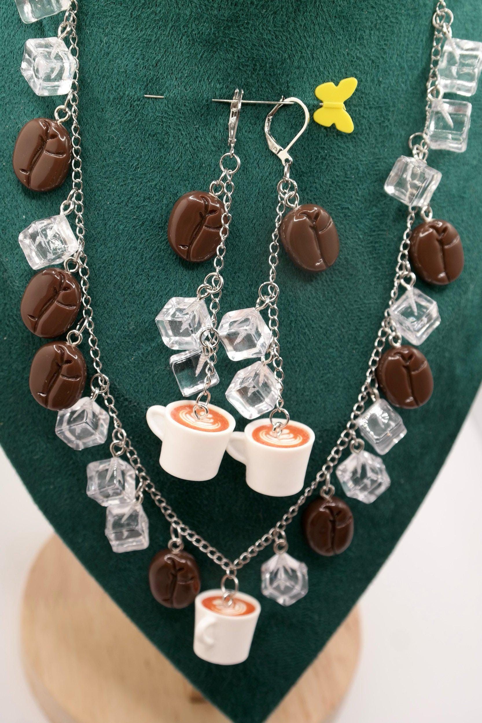 Handmade Coffee Coffee Coffee Necklace & Earrings Size ONE SIZE - 2 Thumbnail