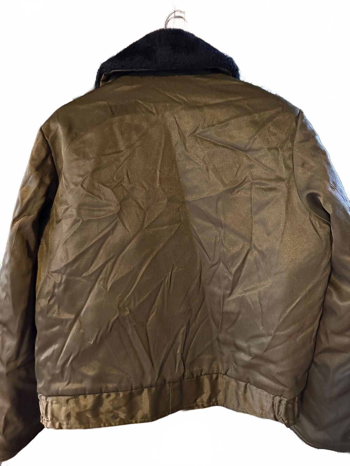 Designer Vintage Capitol Uniform Olive Bomber Jacket Faux Fur Collar Size US M / EU 48-50 / 2 - 3 Thumbnail