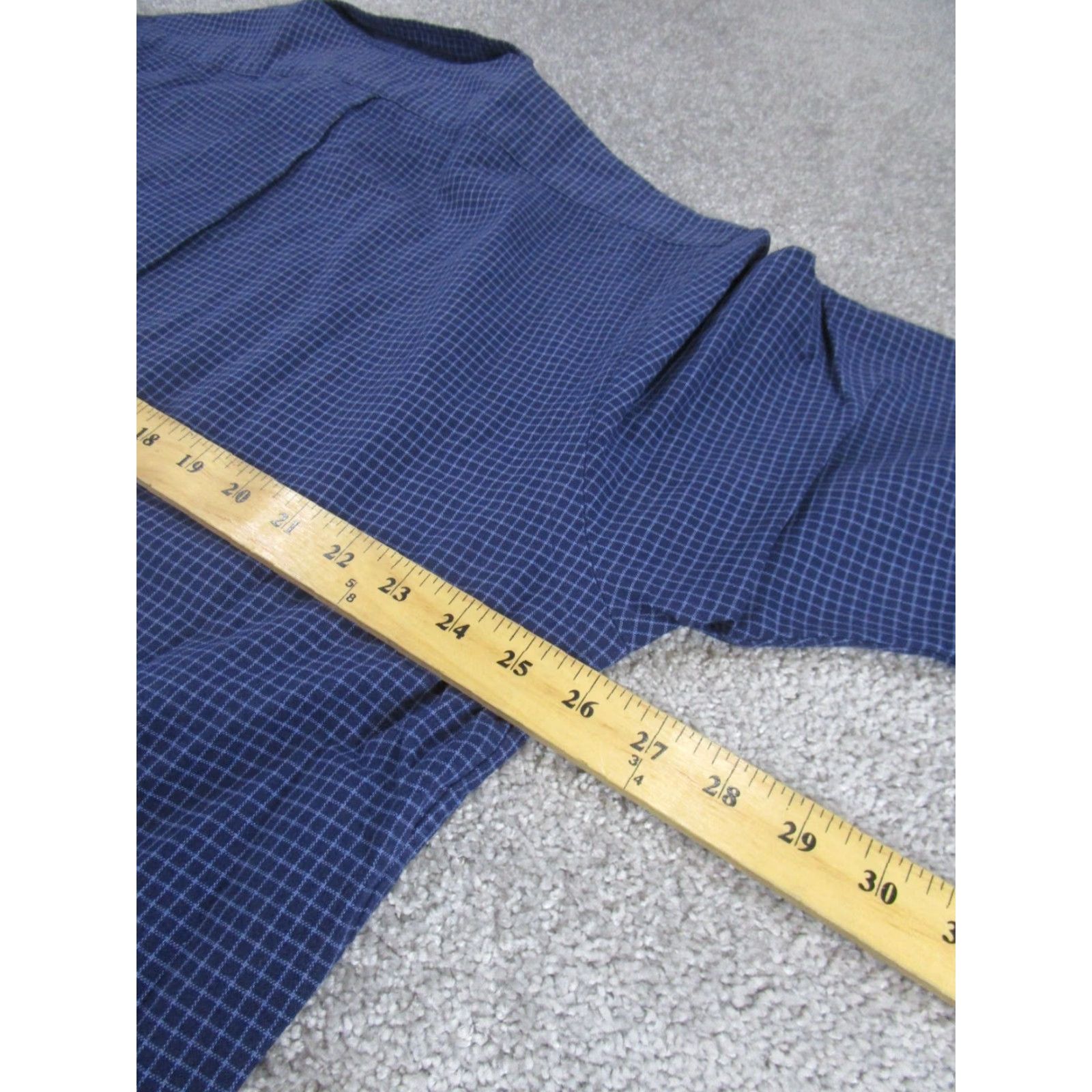 Ralph Lauren VINTAGE Ralph Lauren Shirt Mens Large Plaid Button-Up Blue Cotton L Men Size US L / EU 52-54 / 3 - 6 Thumbnail