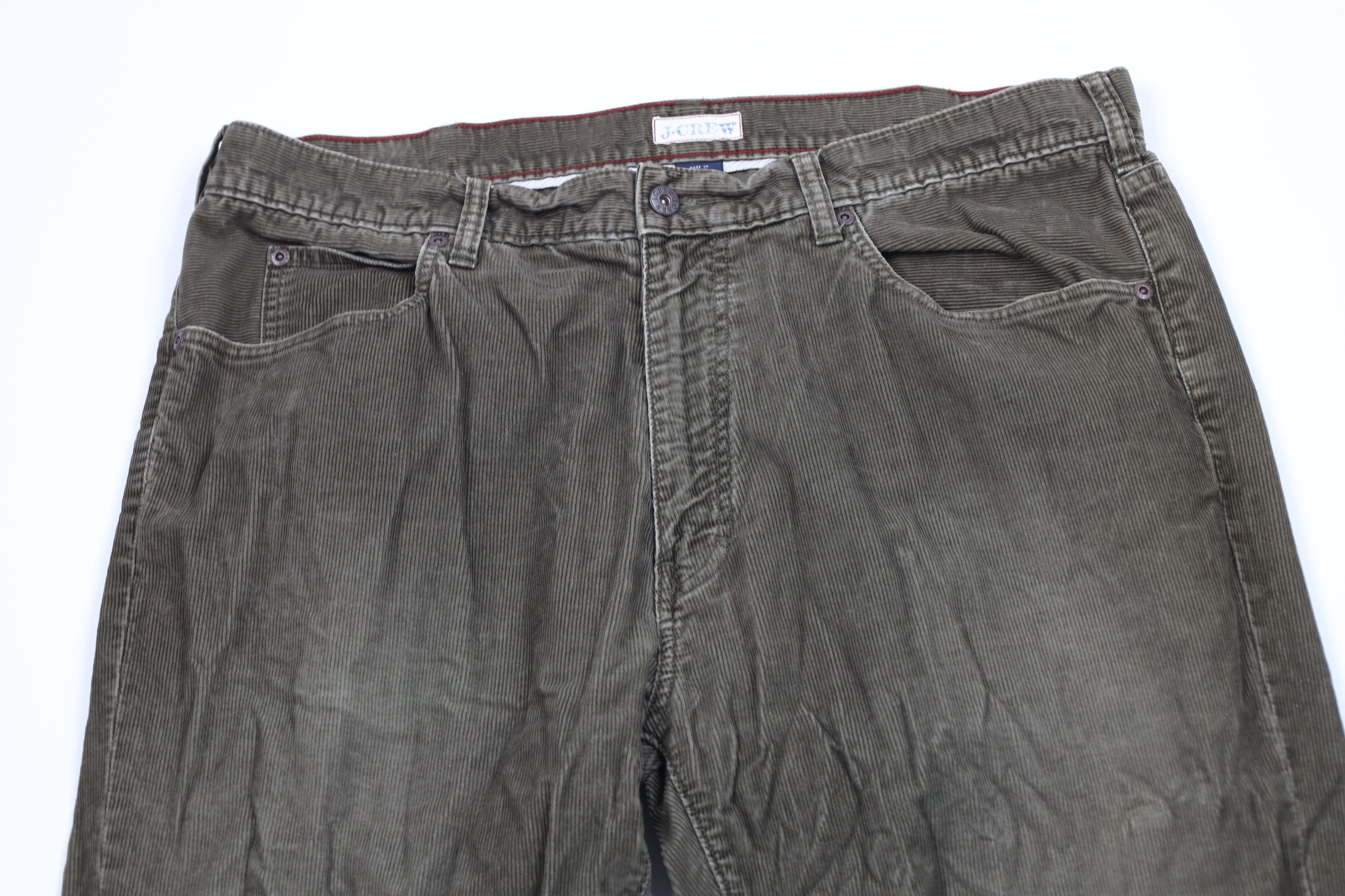 J.Crew Vintage Y2K J Crew Wide Leg Corduroy Chino Pants Green Size US 38 / EU 54 - 2 Thumbnail