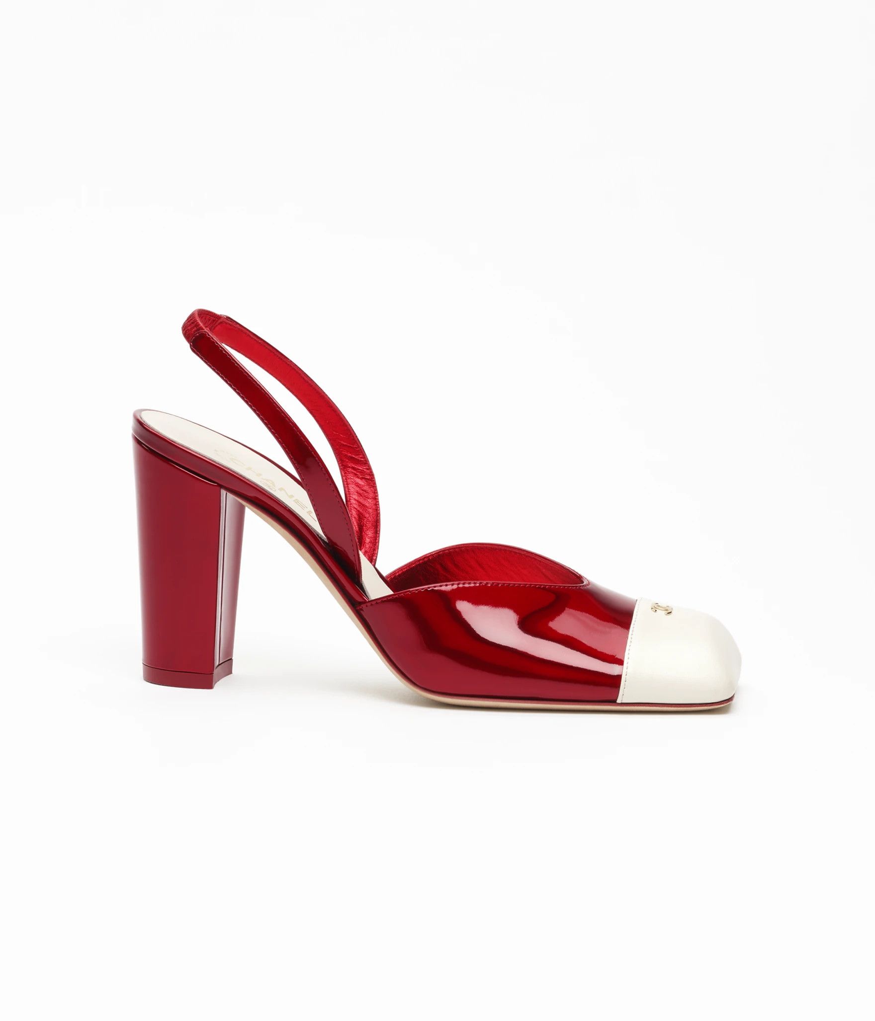 Chanel 26S Blazy White Square Toe CC Slingback Block Heel Pump 42 Size US 12 / IT 42 - 1 Thumbnail
