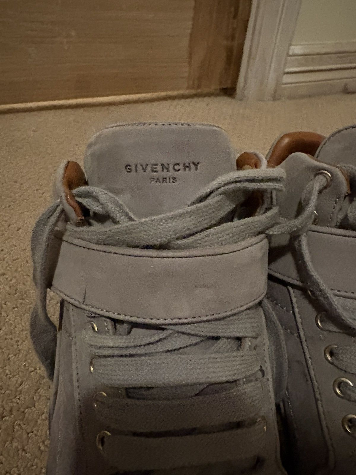Givenchy Grey Suede Givenchy Tyson Sneakers Size US 12 / EU 45 - 2 Thumbnail