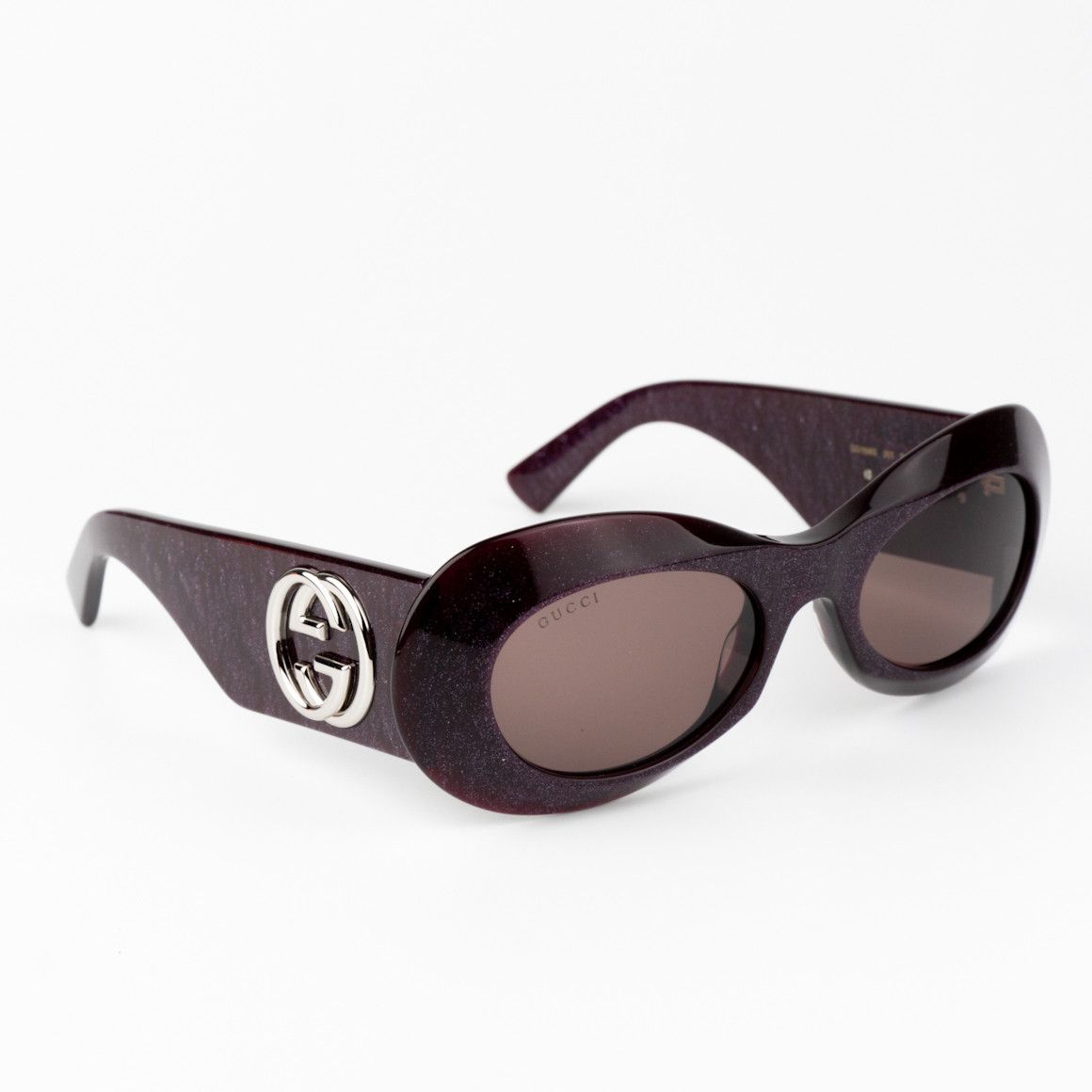 Gucci NEW Gucci GG1696S 003 Violet Women Oval Sunglasses GG 1696S Size ONE SIZE - 4 Thumbnail