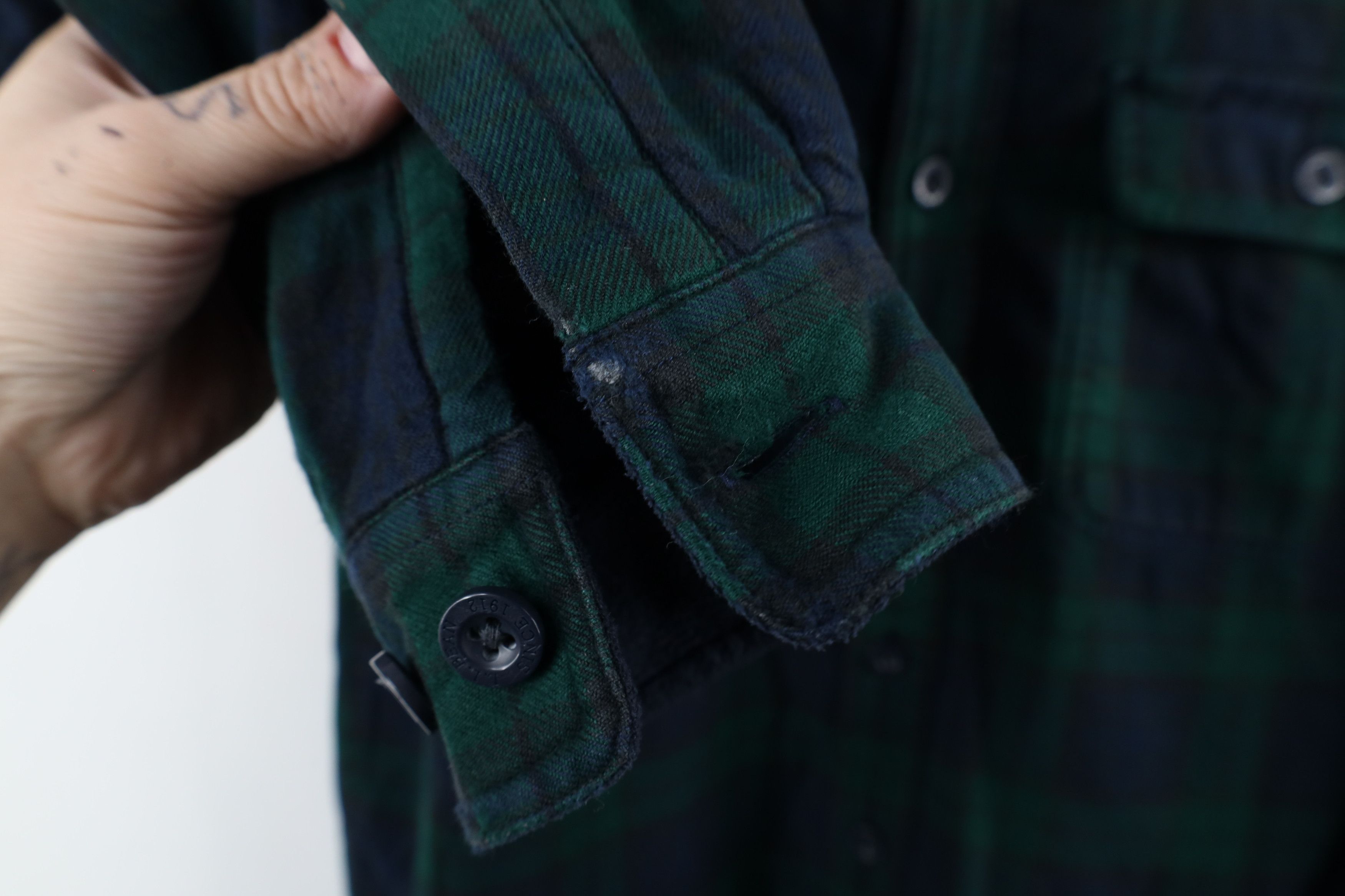 L.L. Bean × Vintage Vintage LL Bean Fleece Lined Flannel Button Shirt Jacket Size US M / EU 48-50 / 2 - 8 Thumbnail