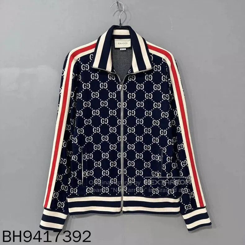 Gucci Gucci Blue GG Print Varsity Jacket. Size US M / EU 48-50 / 2 - 1 Thumbnail