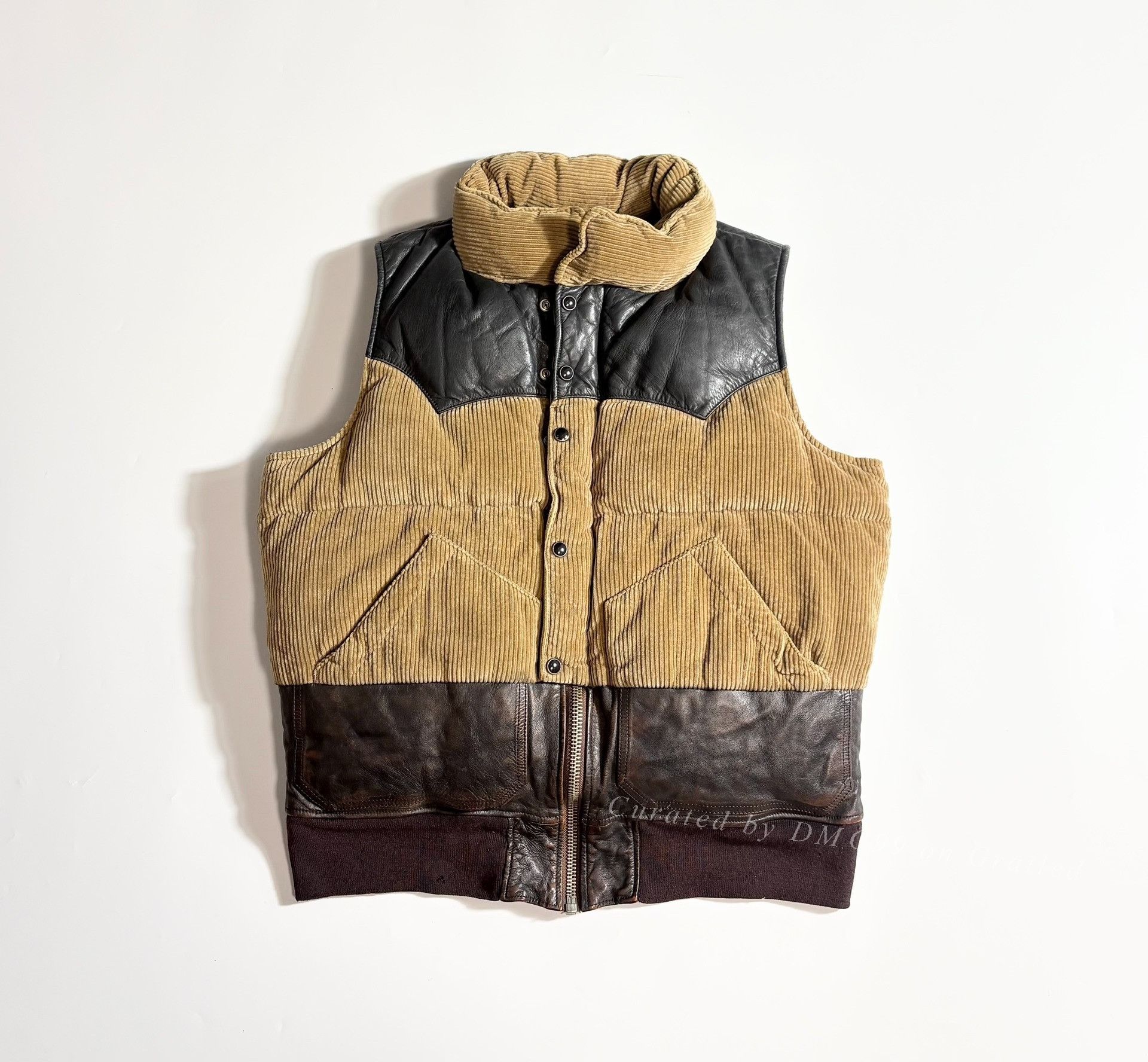 Maison MIHARA YASUHIRO MIHARYA SUHIRO Horse Leather Patchwork Down Vest Size US M / EU 48-50 / 2 - 1 Thumbnail