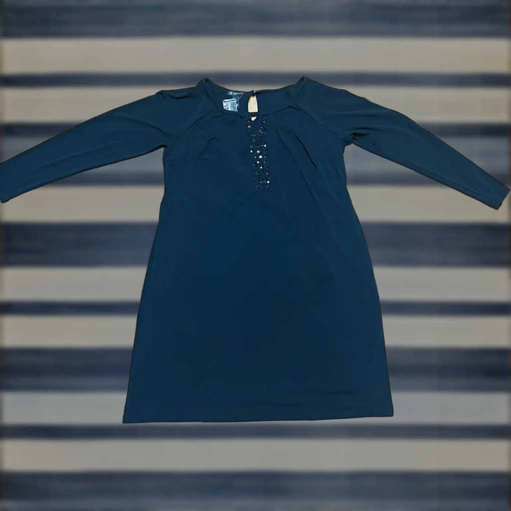 Vintage VINTAGE? No. Women’s International Concepts Black Sequence Dress 0X 12 Long Sleeve NWT Size XL / US 12-14 / IT 48-50 - 1 Thumbnail