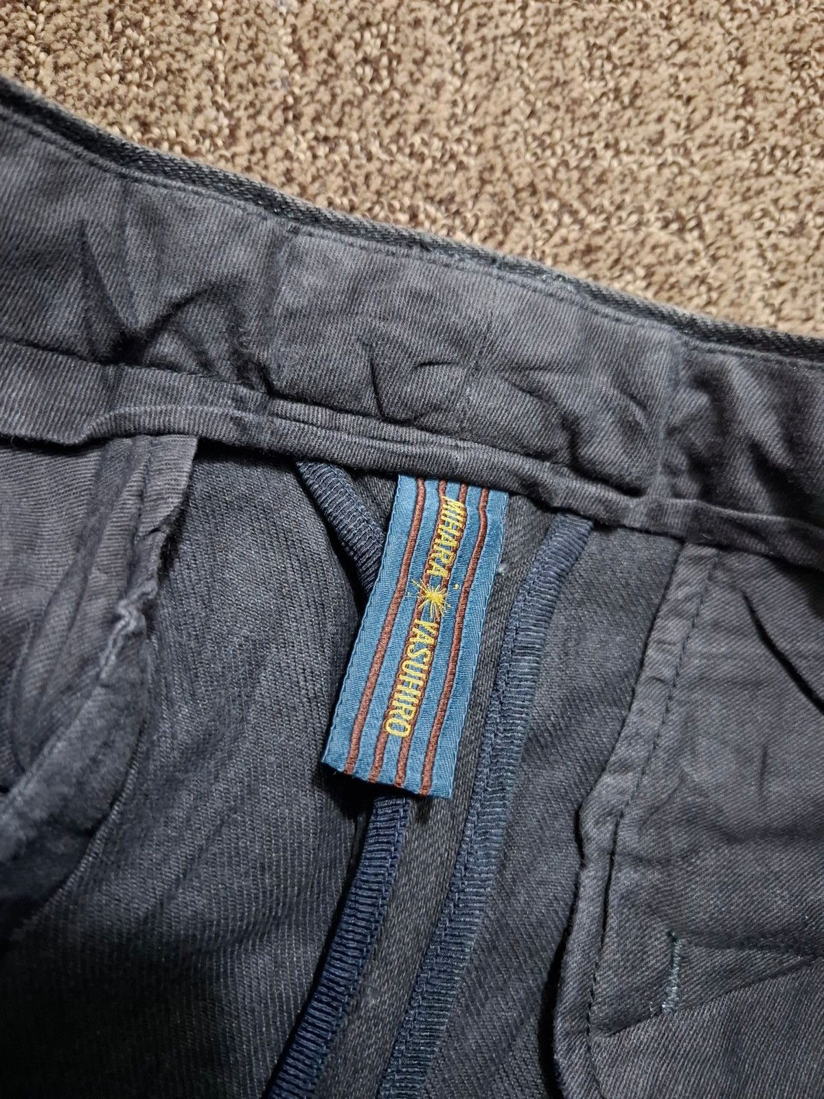 Maison MIHARA YASUHIRO MAISON MIHARA YASUHIRO Damaged Repair Hybrid Denim Trousers Size US 35 - 2 Thumbnail