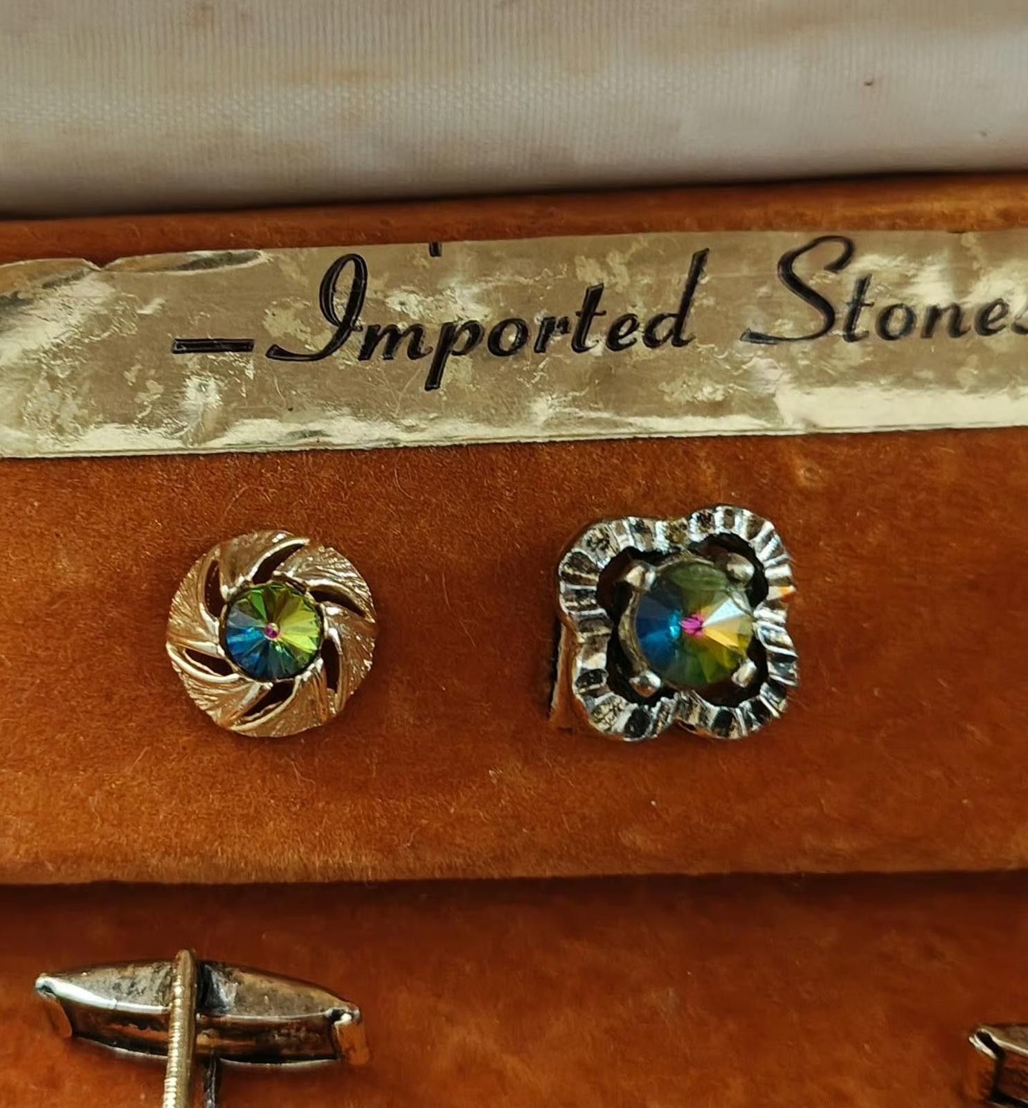 Other Mr. S Iridescent Rivoli Rhinestone cufflink tie stud set Size ONE SIZE - 9 Thumbnail