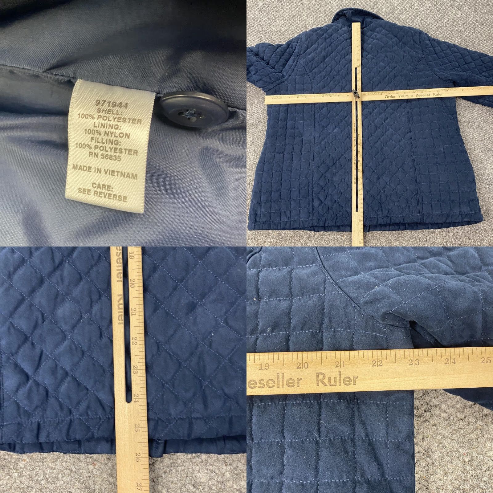 Vintage Cabelas Jacket Womens XL Navy Blue Quilted Button Front Nylon Lined Insulated Size XL / US 12-14 / IT 48-50 - 8 Thumbnail