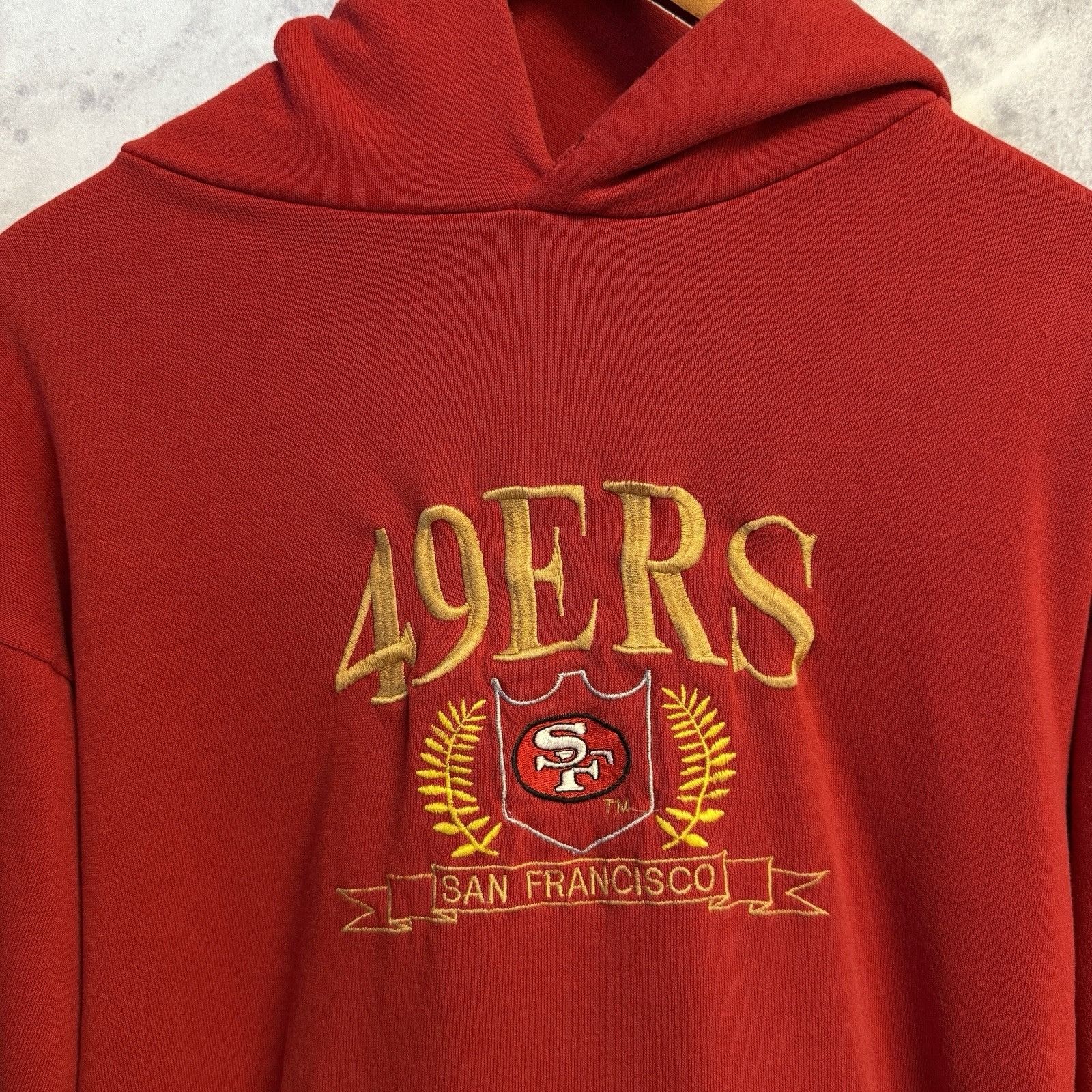 Logo 7 × NFL × Vintage Vintage 90s San Francisco 49ers Hoodie Sweatshirt Mens M Red Size US M / EU 48-50 / 2 - 1 Thumbnail