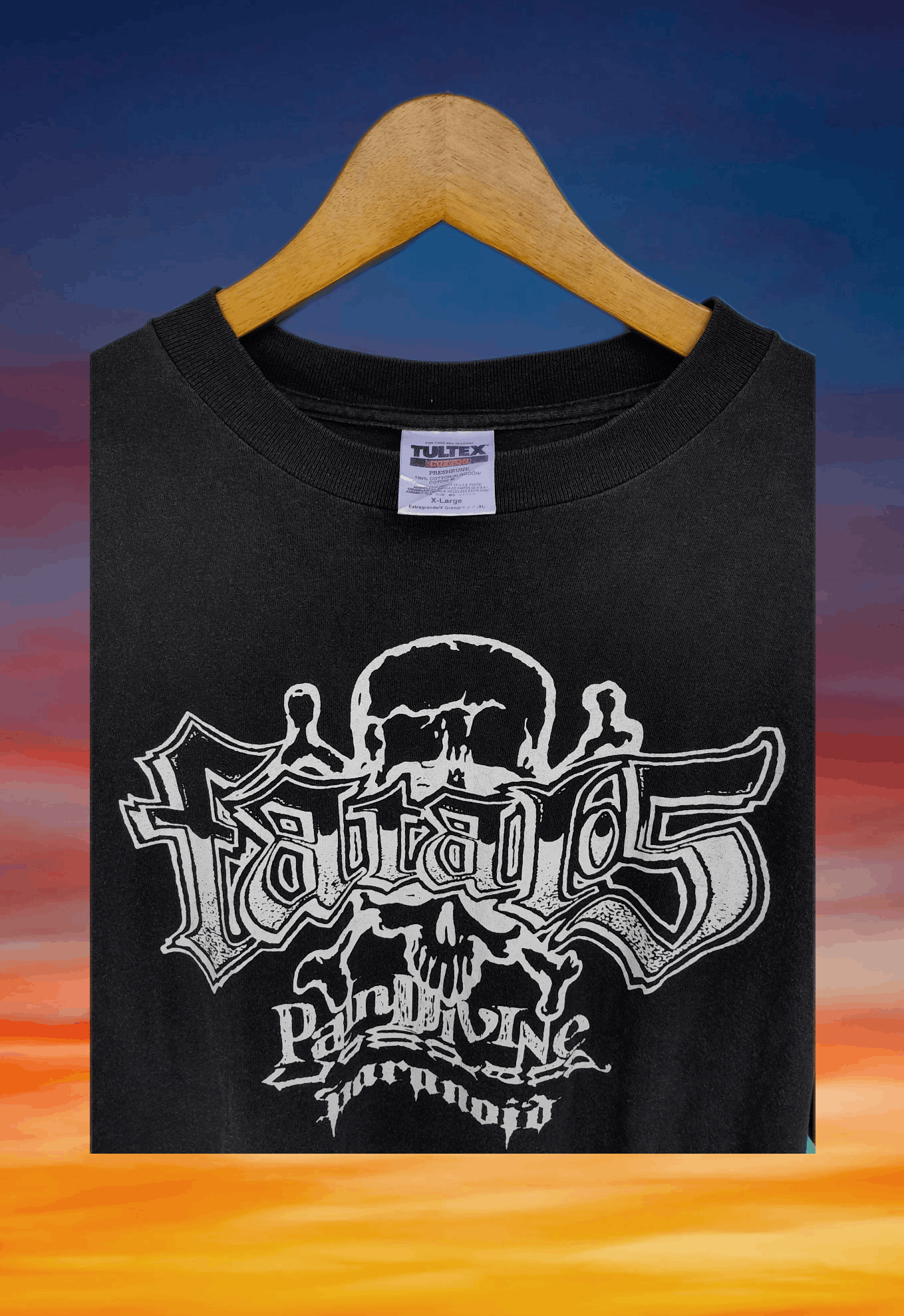 Band Tees × Vintage Vintage 90s PARANOID Fatal 5 pain divine company t-shirt Size US XL / EU 56 / 4 - 5 Thumbnail