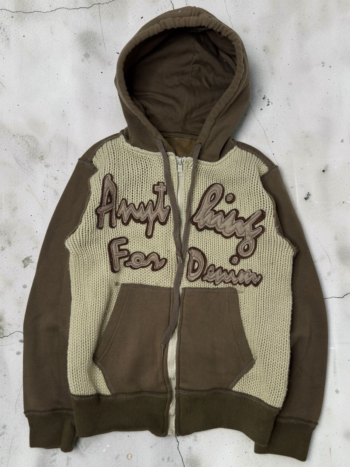 Hysteric Glamour Vintage avant garde zip up hoodie cottage swag 