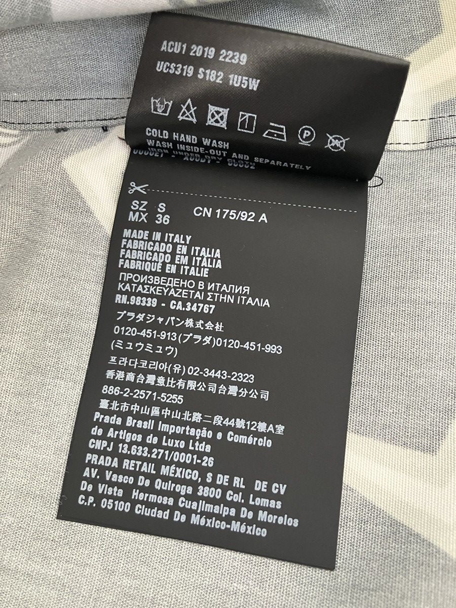 Prada Prada Double Match FW19 Heavyweight Poplin Bowling Shirts Size US S / EU 44-46 / 1 - 8 Thumbnail