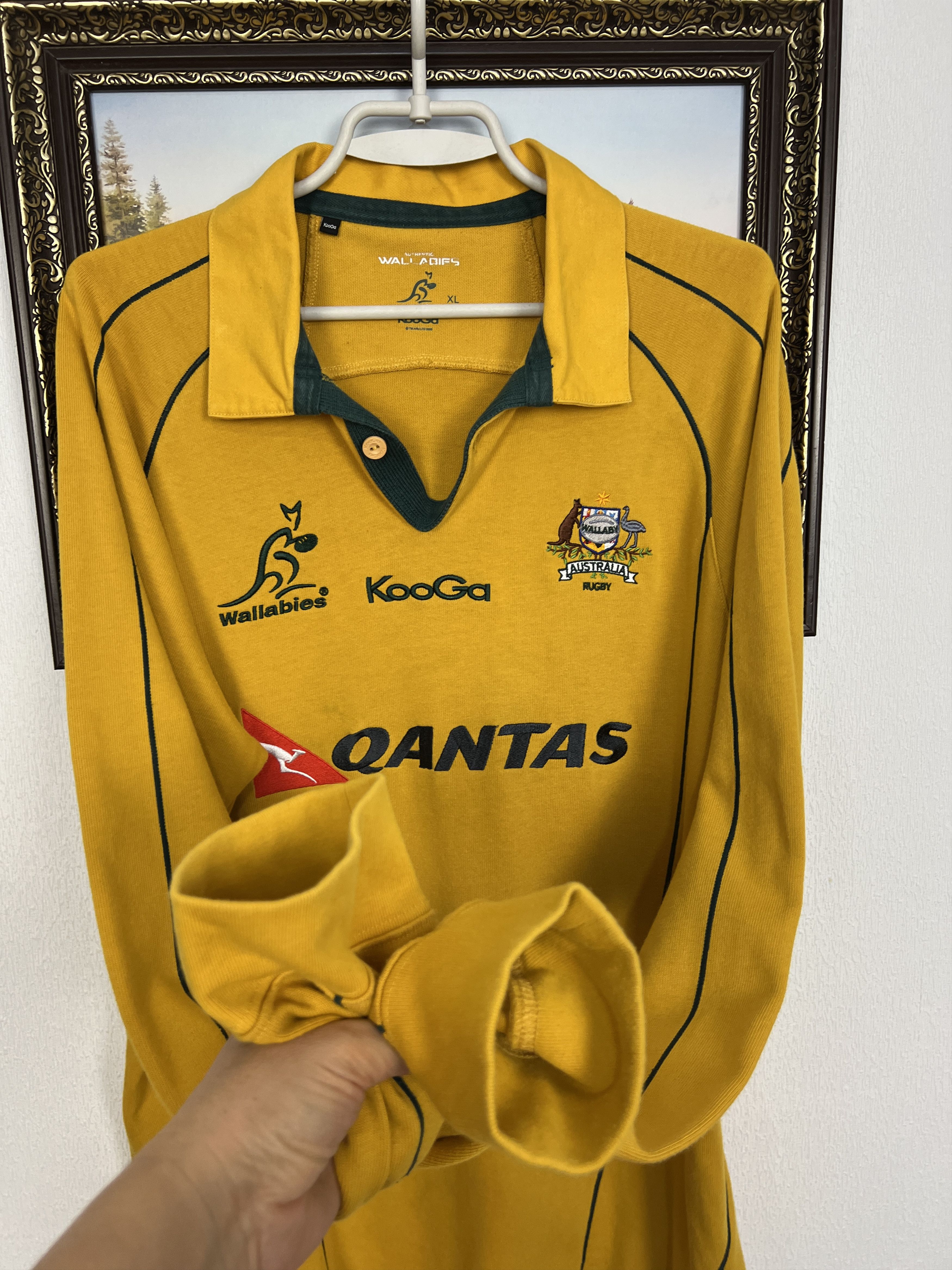 Vintage Australia Wallabies Rugby Union Long Sleeve Jersey Trikot Size US XL / EU 56 / 4 - 5 Thumbnail