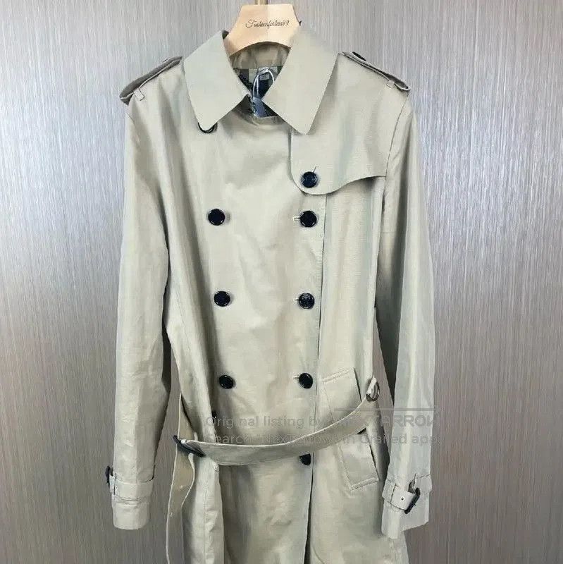 Burberry Burberry Women's Khaki Cotton Trench Coat. Size L / US 10 / IT 46 - 1 Thumbnail