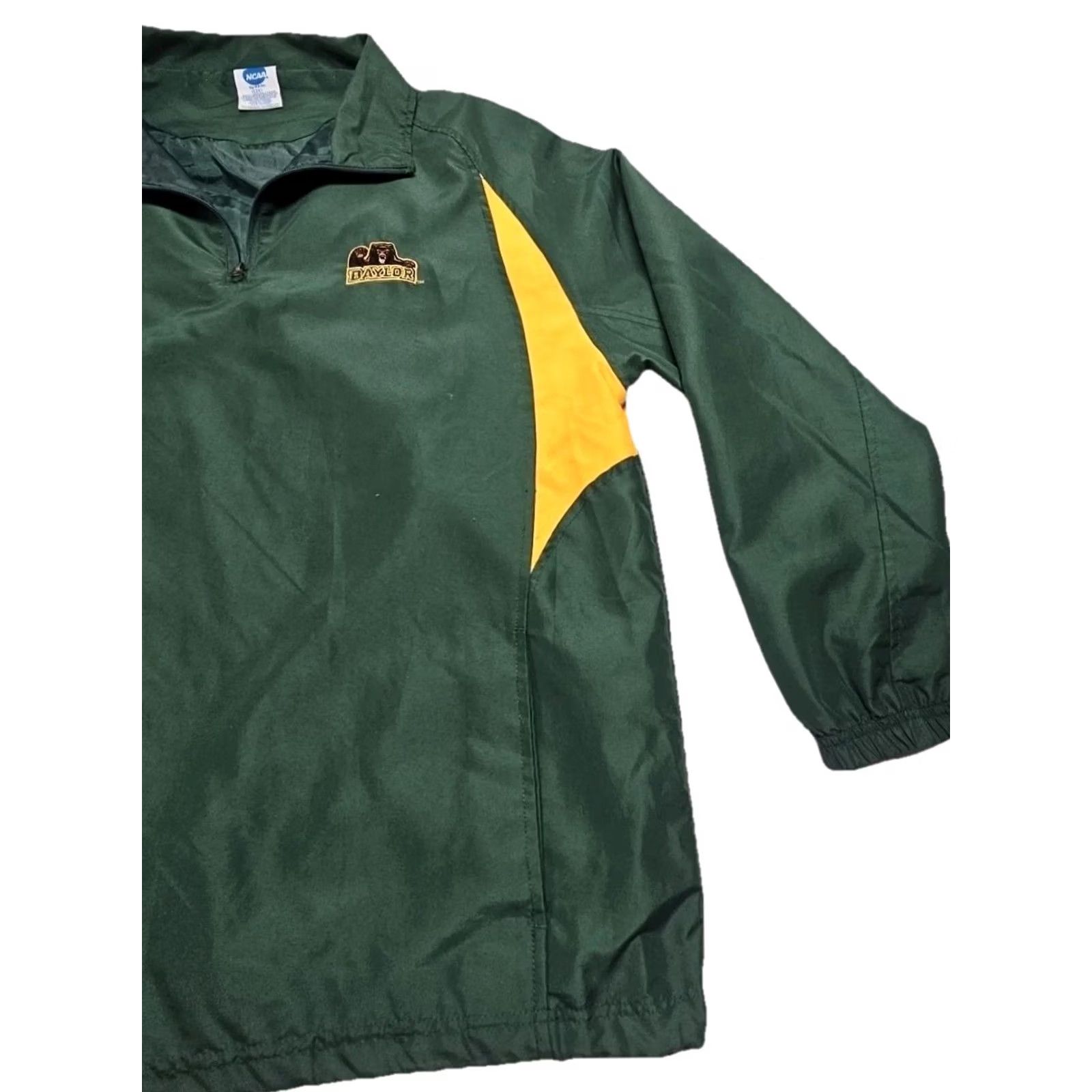 NCAA VINTAGE Baylor Bears Windbreaker Pullover Jacket 1/4 Zip Green M NFL NCAA Men L Bears Fans Mens Size US L / EU 52-54 / 3 - 4 Thumbnail