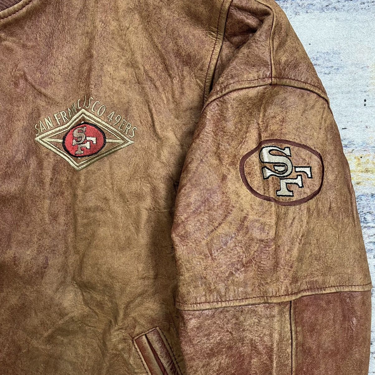 NFL Vintage 90s Nfl 49ers bomber leather jacket by campri Size US L / EU 52-54 / 3 - 6 Thumbnail
