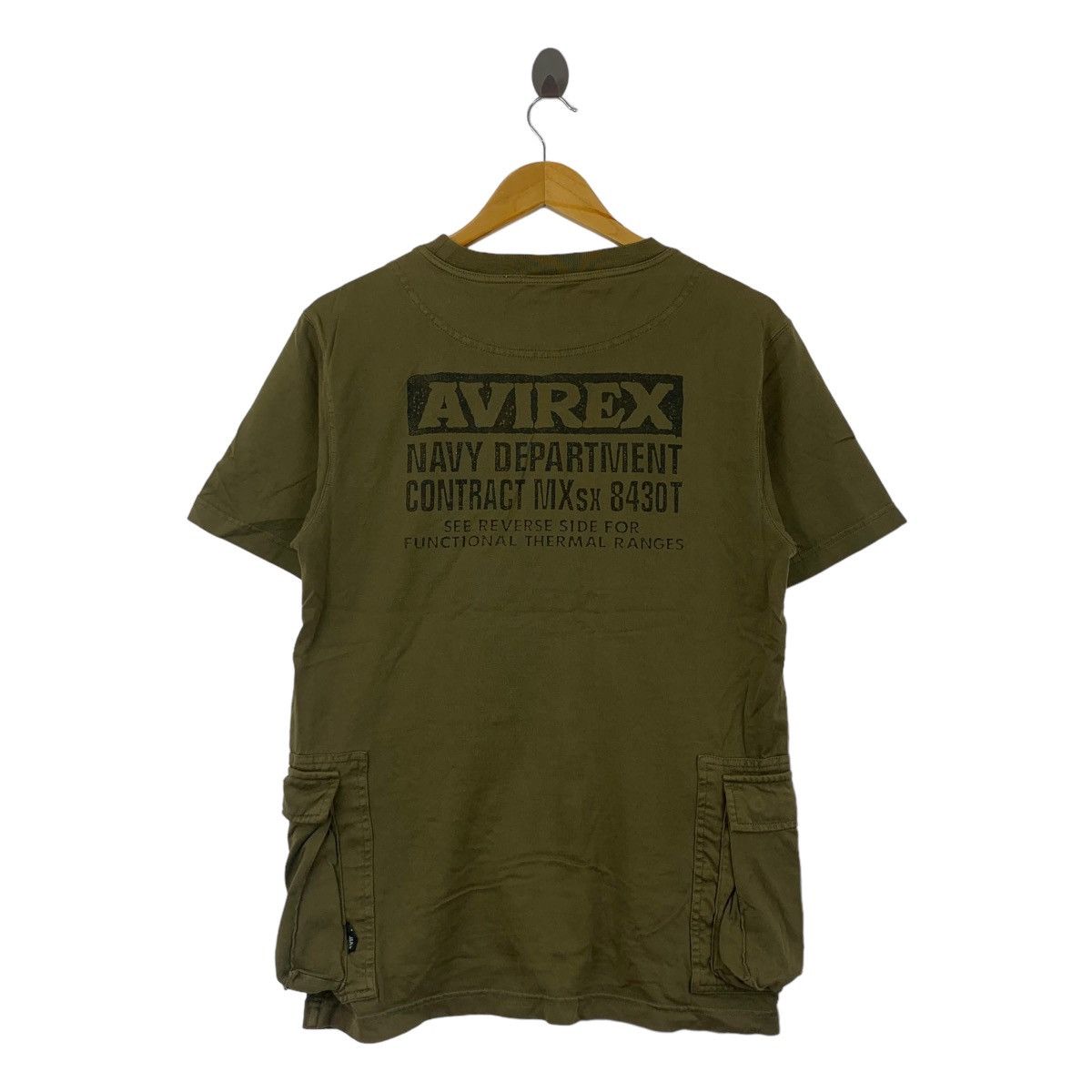 Avirex Vintage AVIREX USA NAVY Department Pocket Tee Shirt Military Size US L / EU 52-54 / 3 - 5 Thumbnail