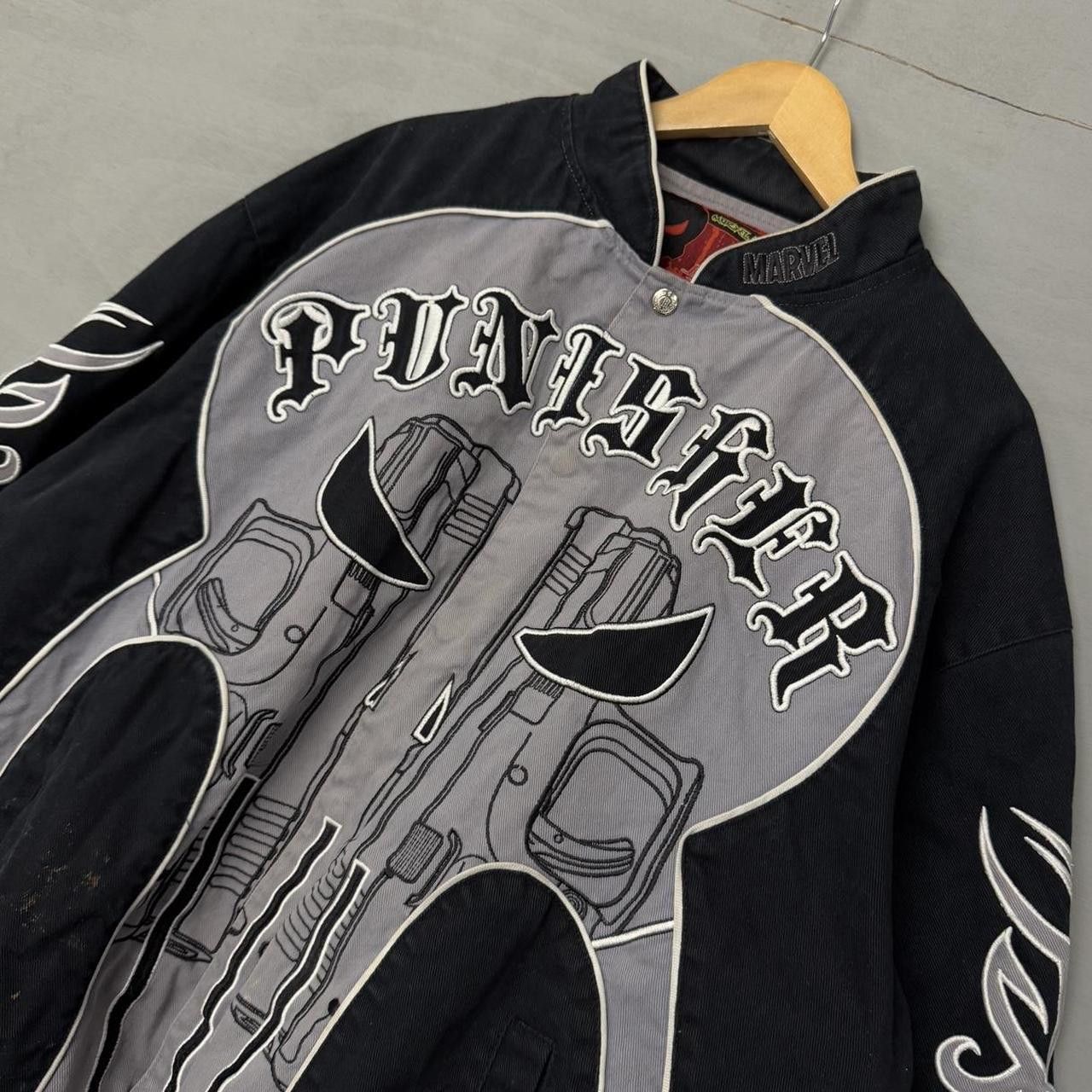 Jeff Hamilton Vintage JH Design Punisher Nascar Bomber Jacket 2XL Size US XXL / EU 58 / 5 - 3 Thumbnail