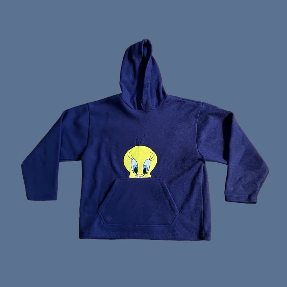 Vintage VINTAGE Tweety Bird Hoodie Looney Tunes L Blue 1998 Unisex Adults Pullover Graphic Print Hooded Embroidered Baggy Oversized 90s Size US L / EU 52-54 / 3 - 1 Thumbnail