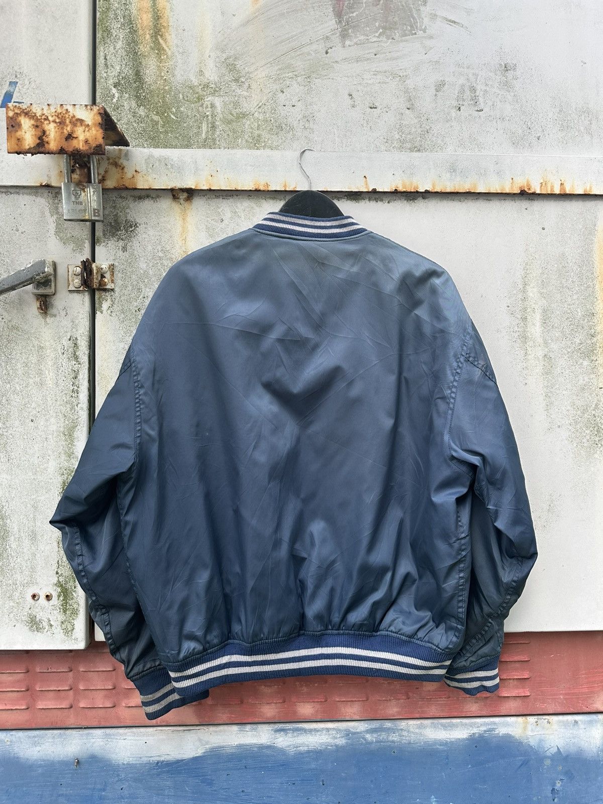 Vintage 👹Vintage Faded Upright Embroidery Logo Bomber Jacket Size US L / EU 52-54 / 3 - 8 Thumbnail