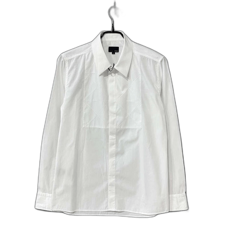 Fendi Fendi White Long Sleeve Shirt Size US XXS / EU 40 - 1 Thumbnail