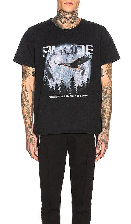 Rhude Rhude "Paradise in the Pines" Tee – Black L Size US L / EU 52-54 / 3 - 3 Thumbnail
