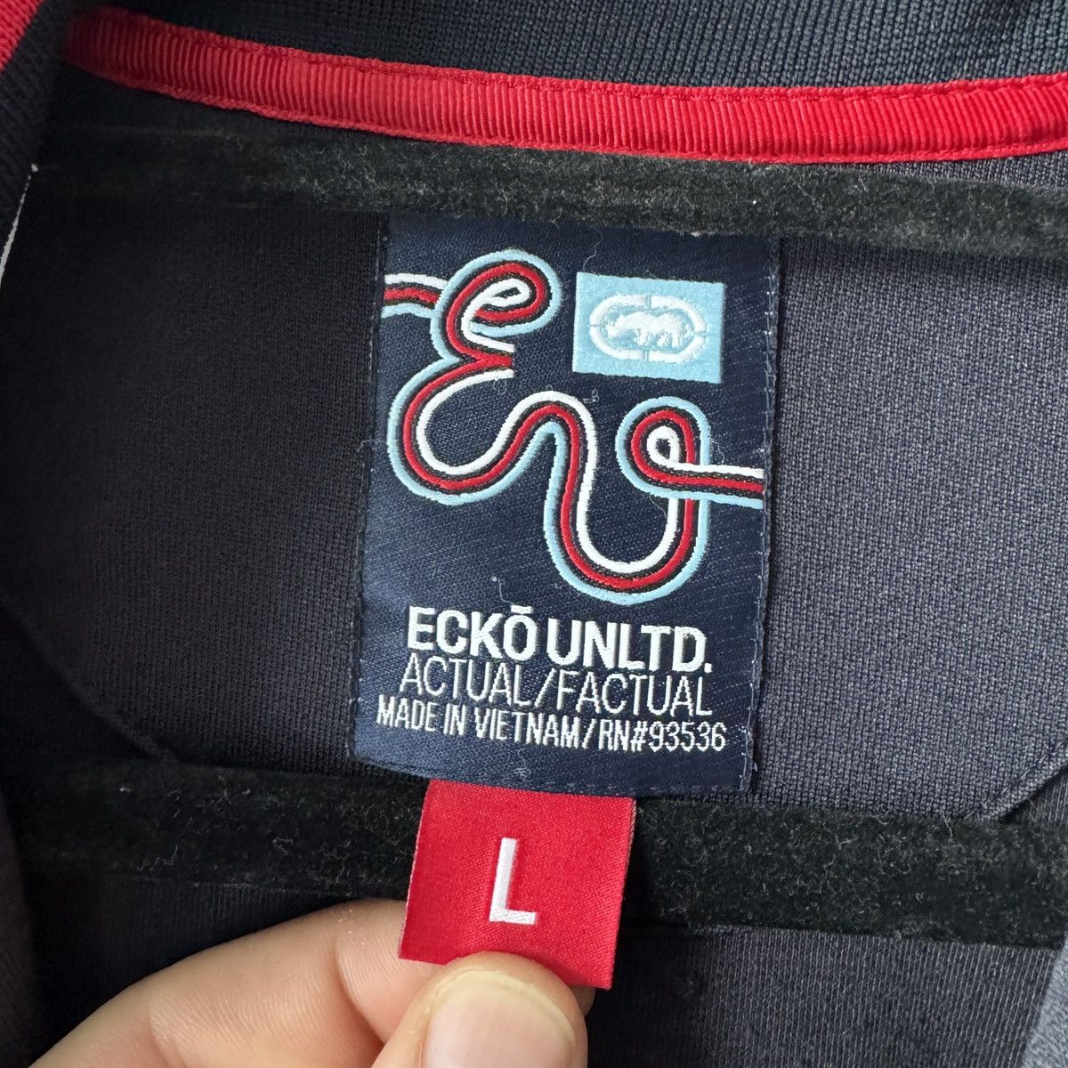 Ecko Unltd. Ecko Unltd. Track Jacket Size L Navy with Red Blue Stripes Size US L / EU 52-54 / 3 - 9 Thumbnail