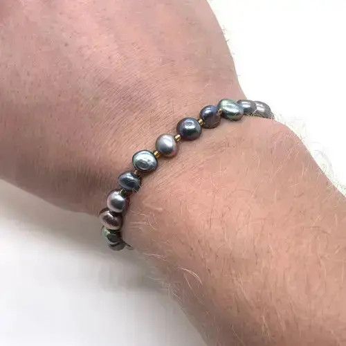 Jewelry Natural freshwater black Pearl bracelet Size ONE SIZE - 3 Thumbnail