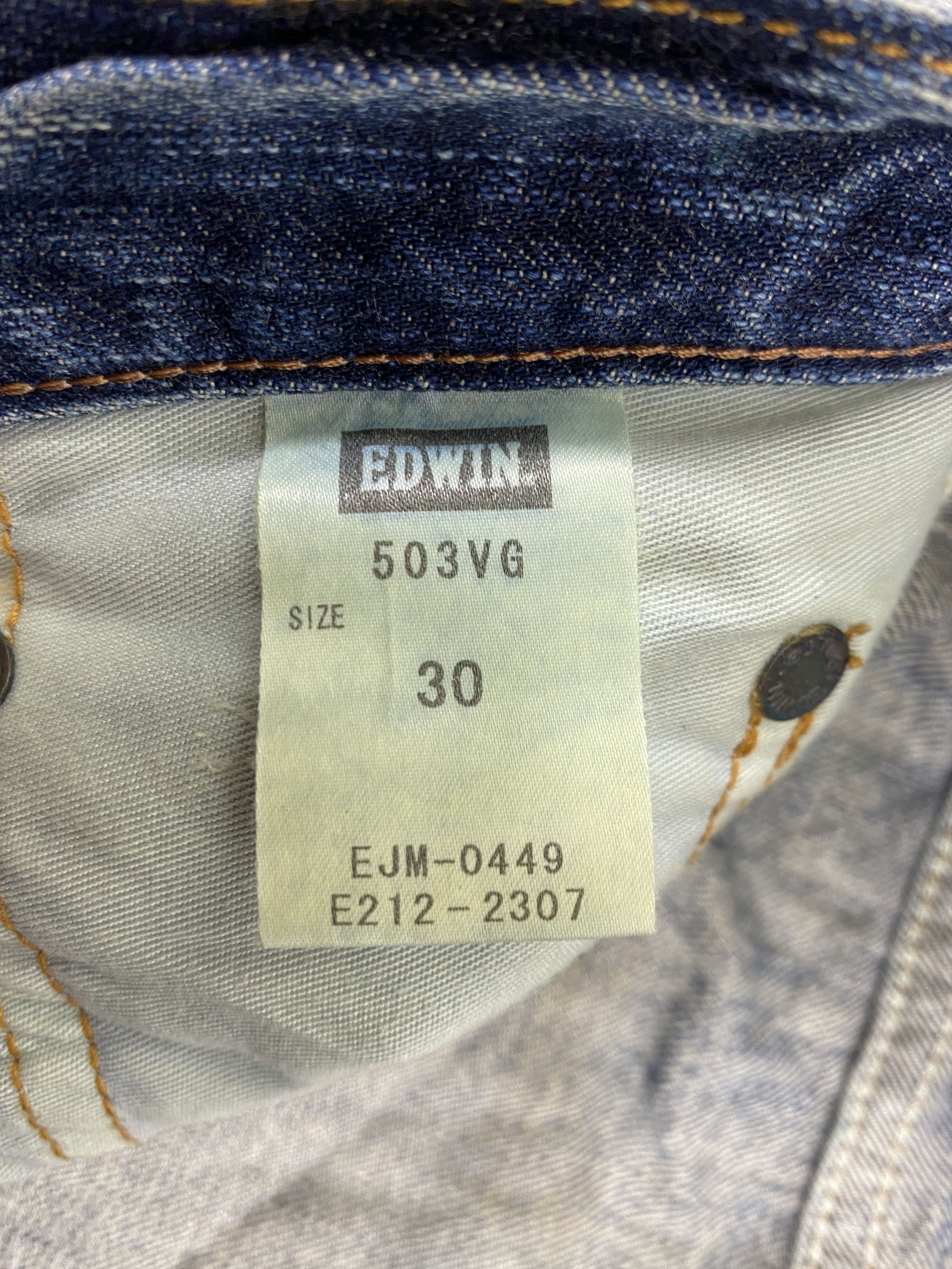 If Six Was Nine Blue Distressed Vintage Edwin Jeans 33x33 Denim- JN3828 Size US 33 - 9 Thumbnail