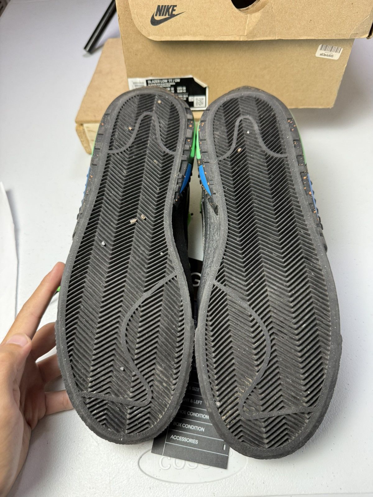 Nike × Off-White Used 2022 Nike Off-White x Blazer Low 'Black' Sz 11 Size US 11 / EU 44 - 12 Thumbnail