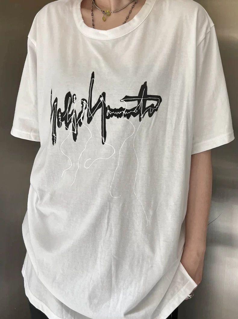 Yohji Yamamoto Yohji Yamamoto Signature pattern logo T-shirt Size US L / EU 52-54 / 3 - 3 Thumbnail