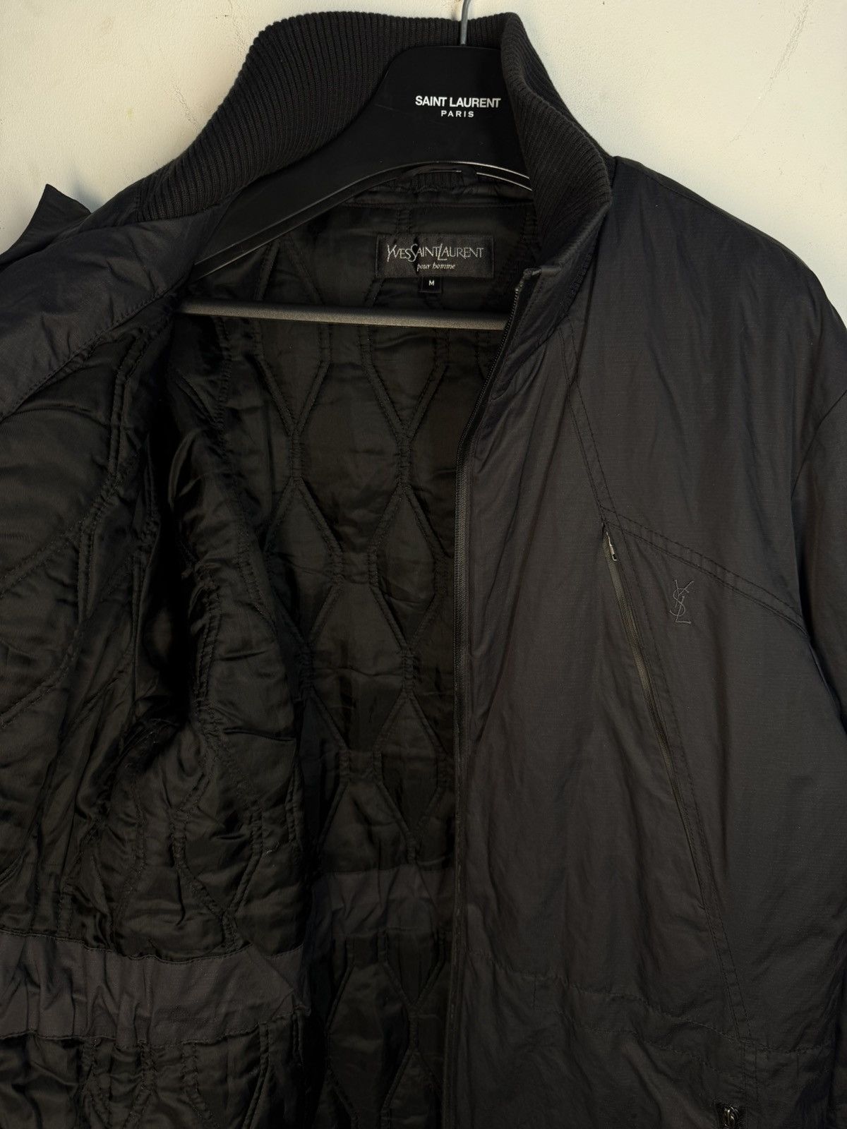 Yves Saint Laurent Warm YSL Jacket Black Padded Long Parka Vintage y2k Size US M / EU 48-50 / 2 - 12 Thumbnail