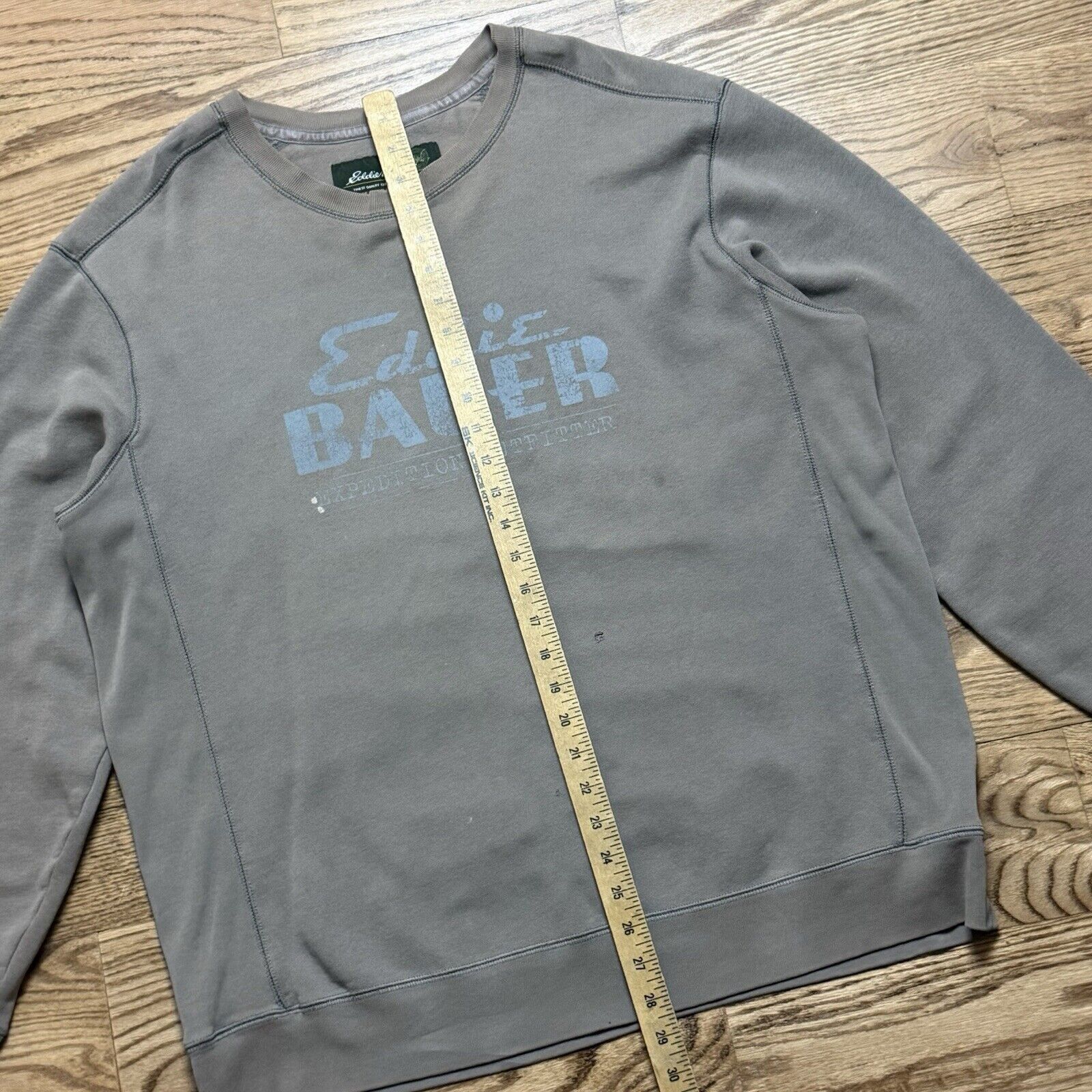 Vintage Vintage Eddie Bauer Men's Distressed Sweatshirt Large Gray Size US L / EU 52-54 / 3 - 11 Thumbnail