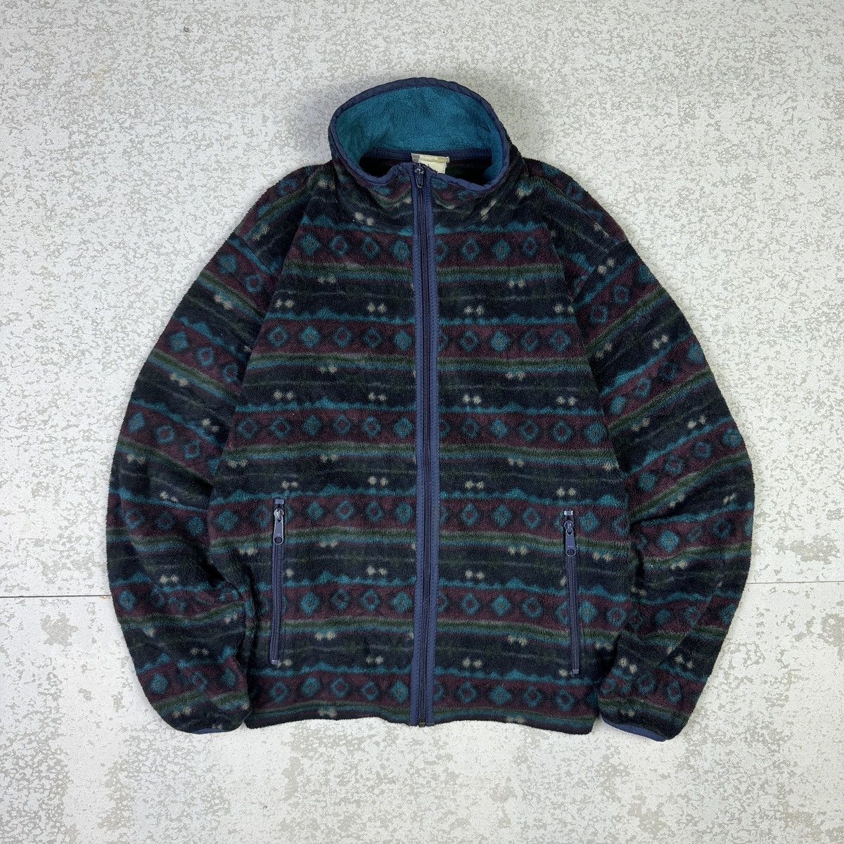 L.L. Bean × Vintage 💥Vintage L.L.Bean Native Style Fleece Jacket Size US S / EU 44-46 / 1 - 1 Thumbnail